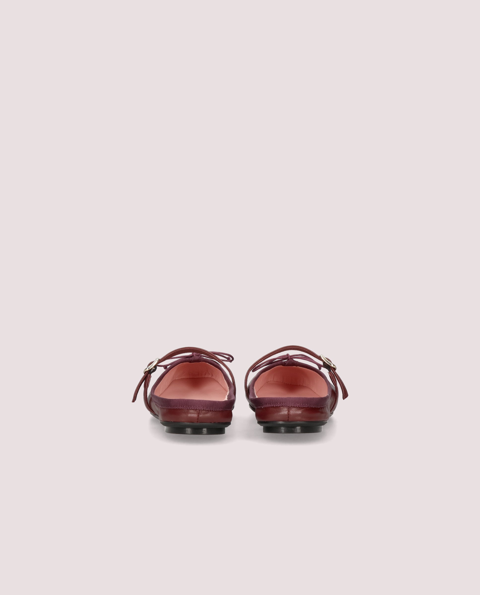 Kristen mule in dark red leather