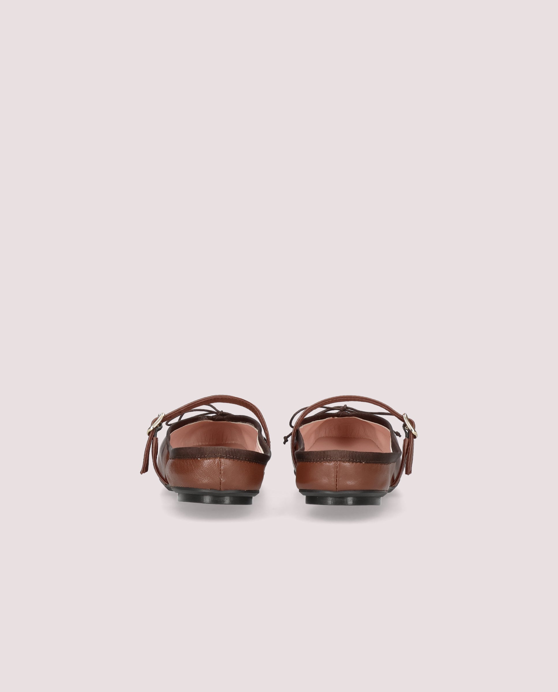 Kristen mules in brown leather