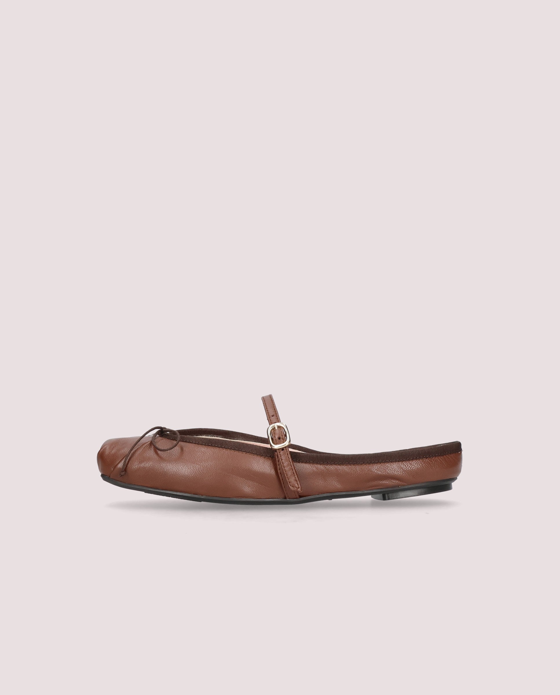 Kristen mules in brown leather