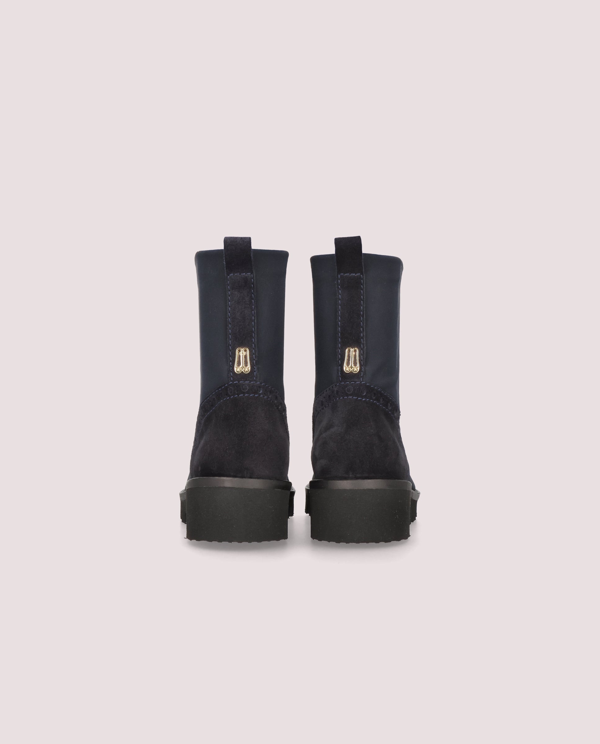 Bette ankle boot in navy blue textile