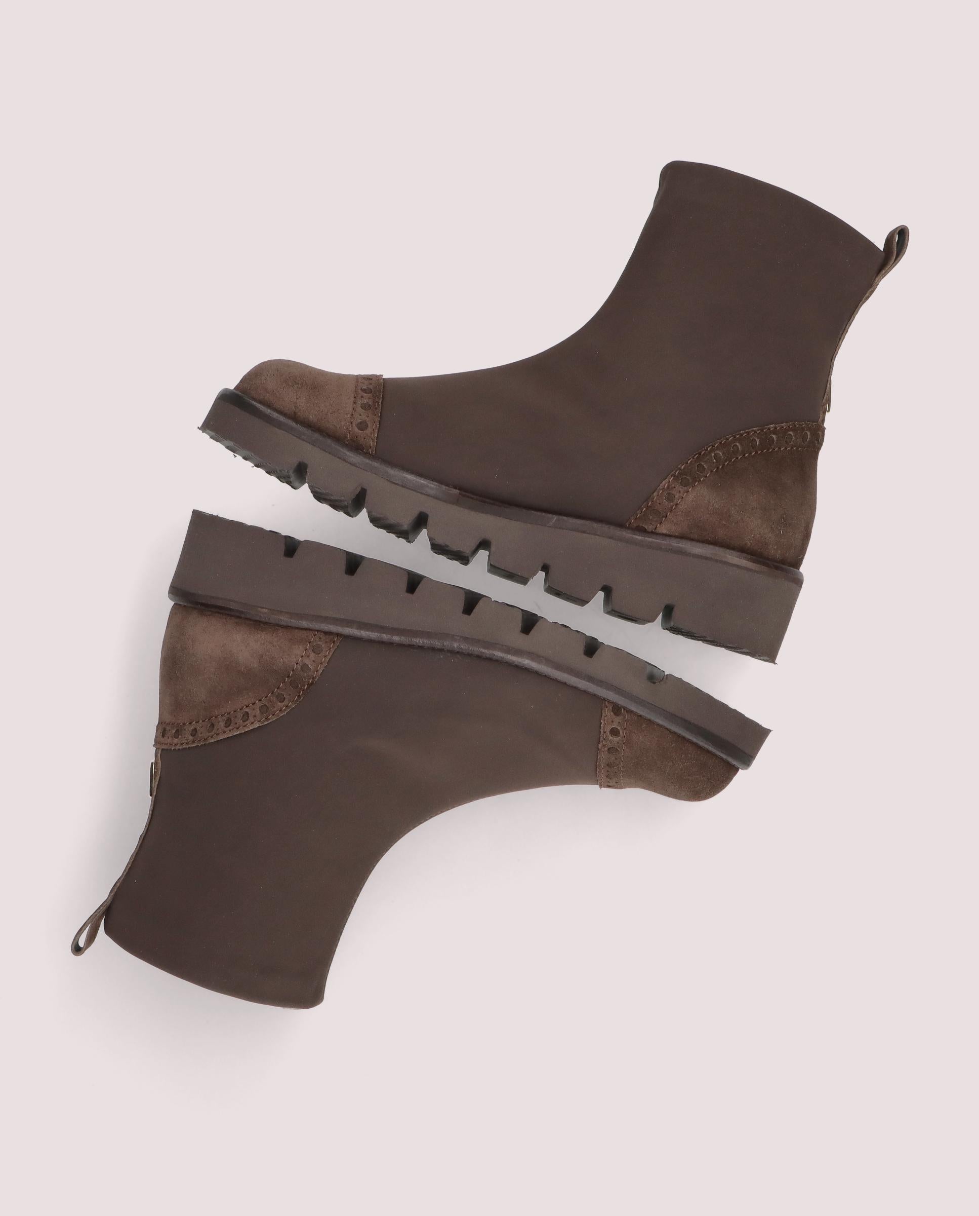 Botines Bette Marrones Tejidos