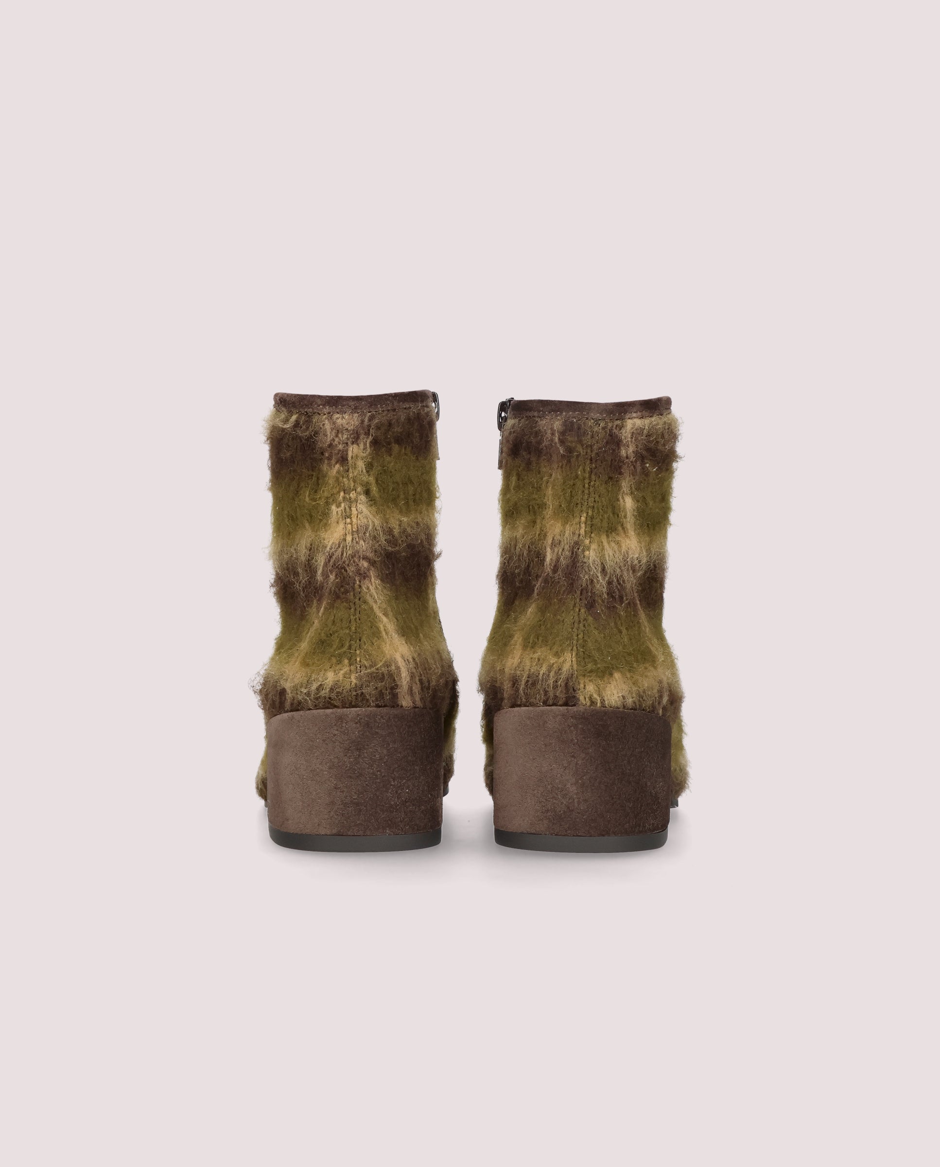 Jendayi boot in tartan printed textile