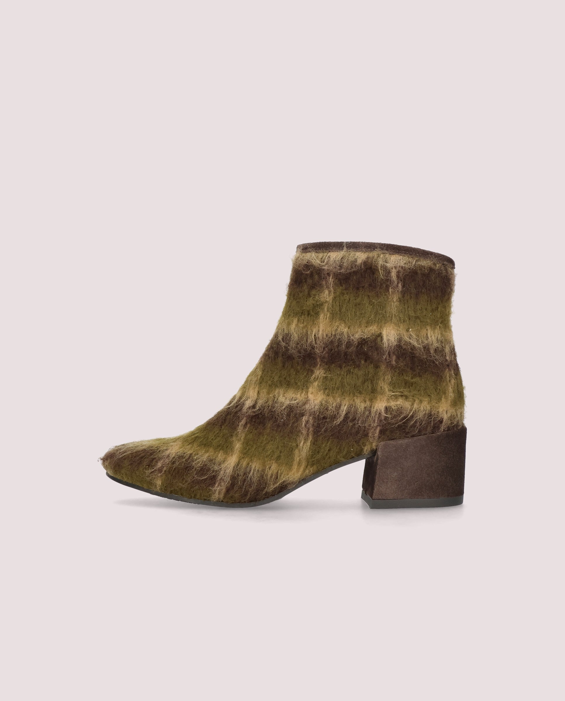 Jendayi boot in tartan printed textile