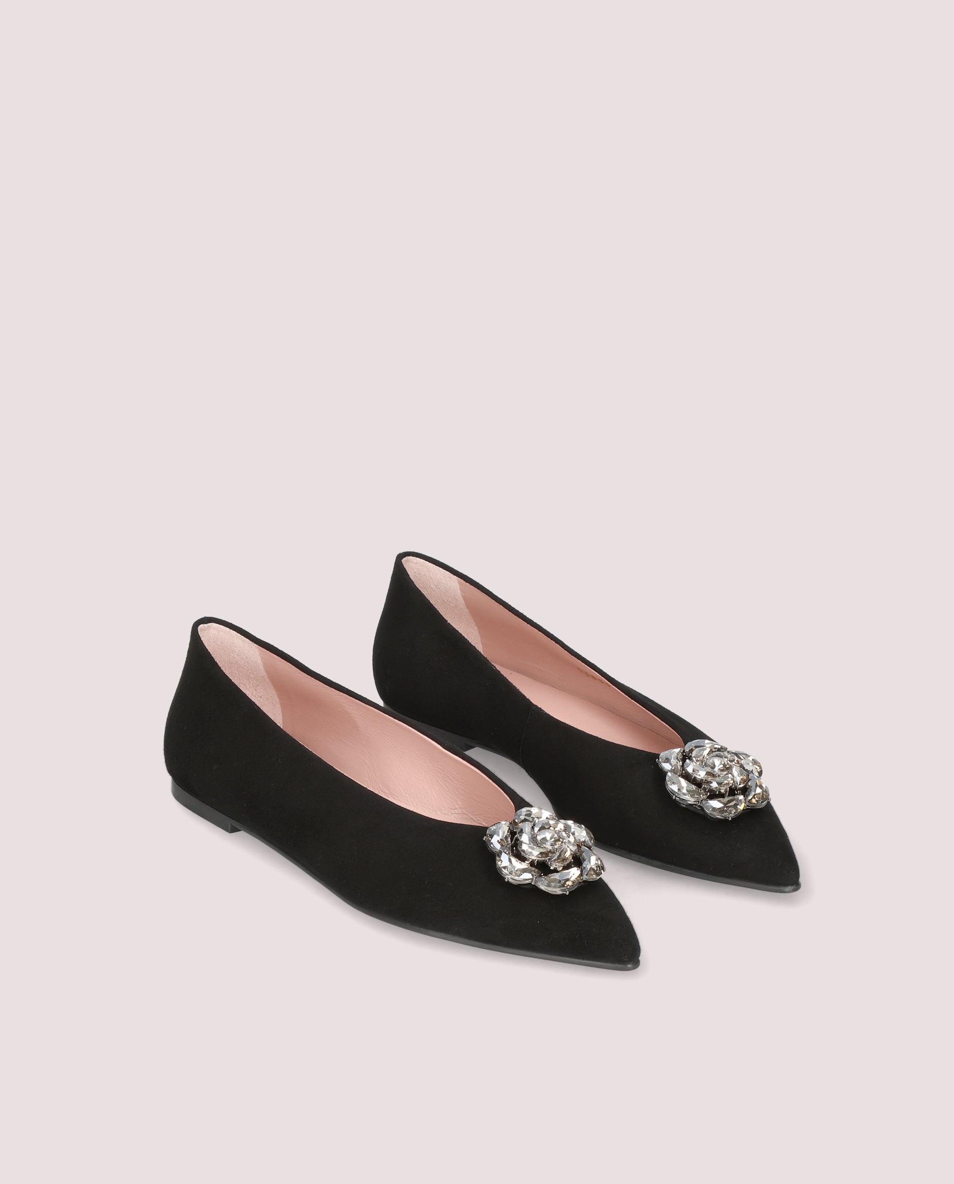 Paris Ballerina aus schwarzem Wildleder