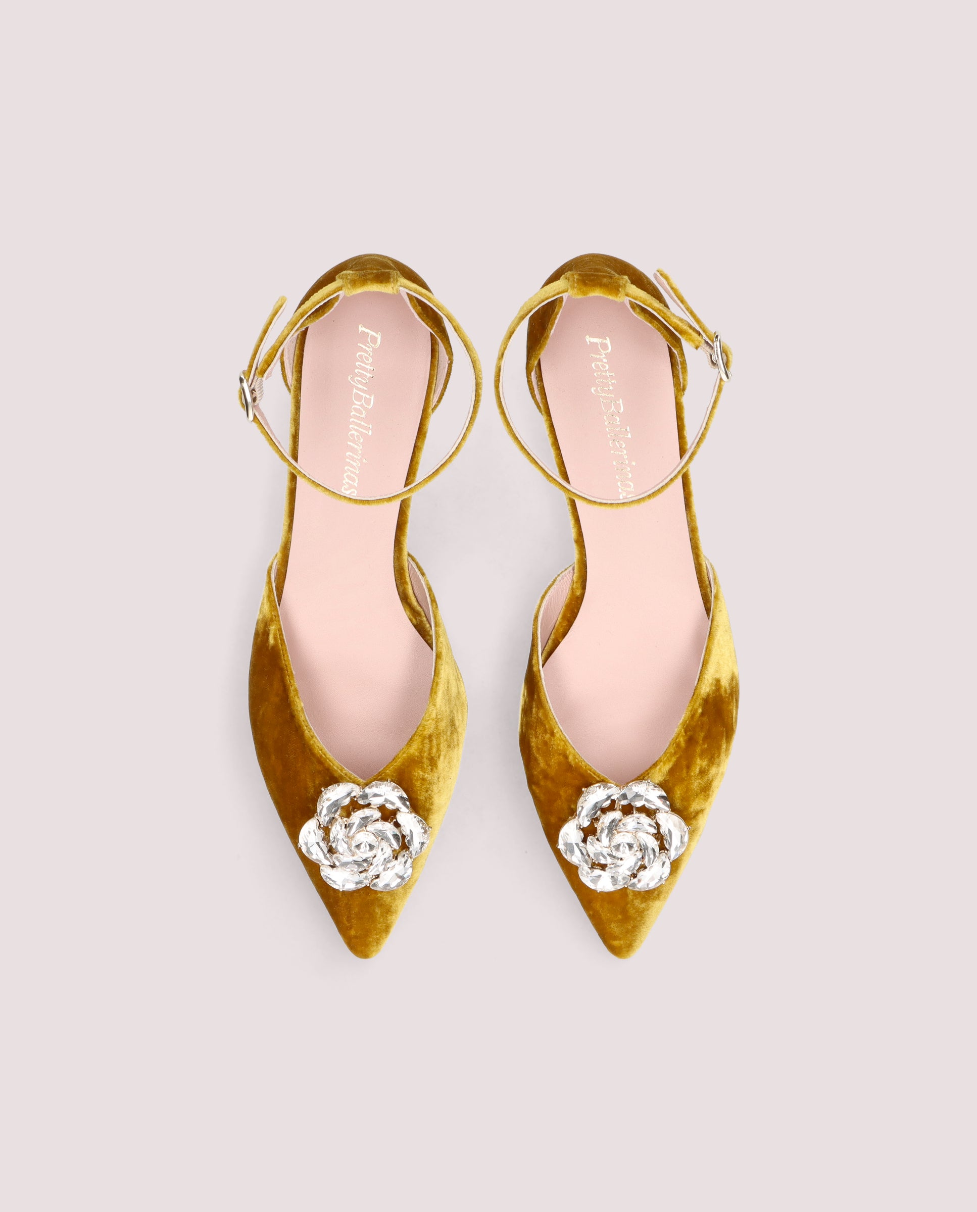 Alternative view of Clementine ballerina in ochre velvet by PrettyBallerinas