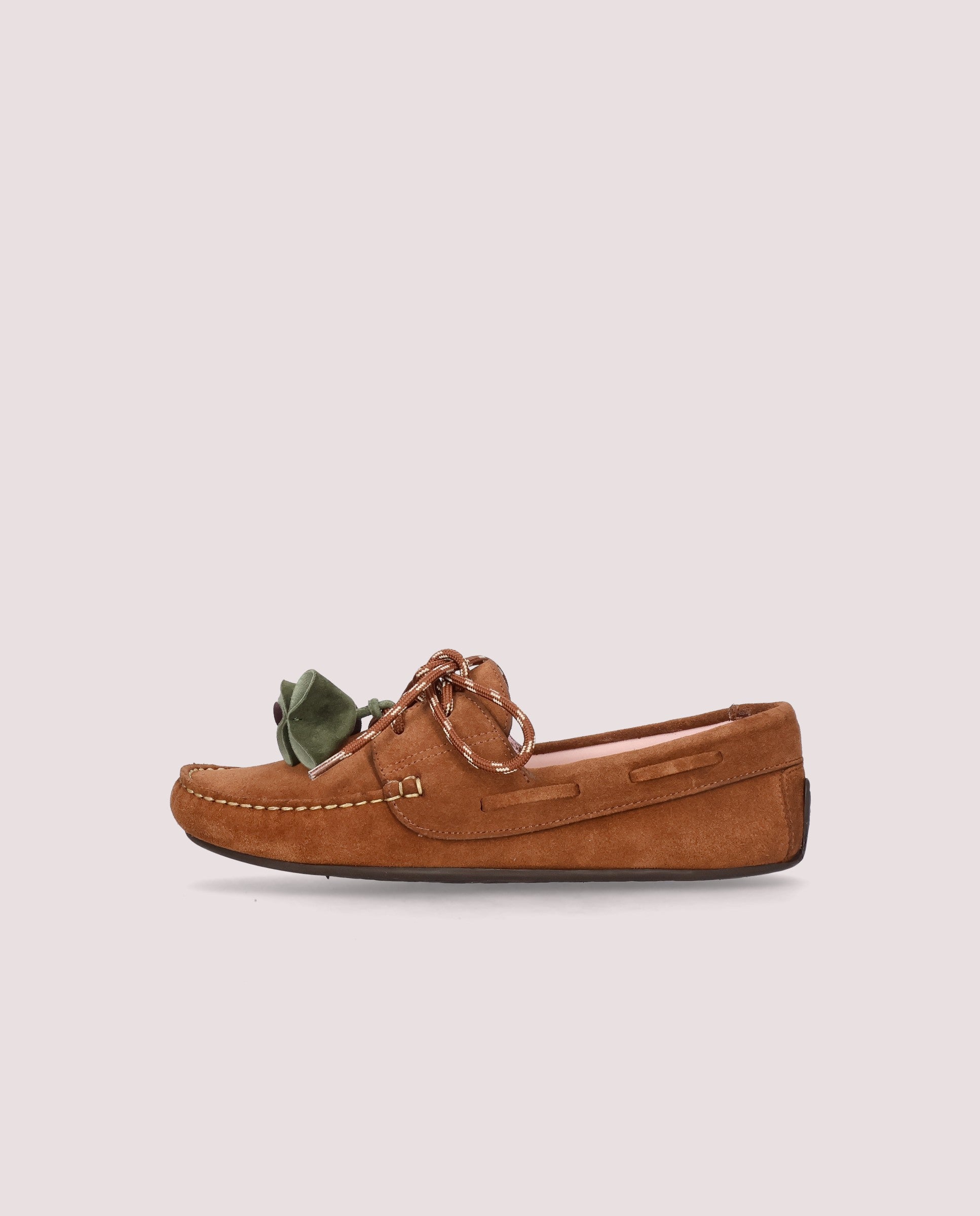 Josephine moccasin in tan suede