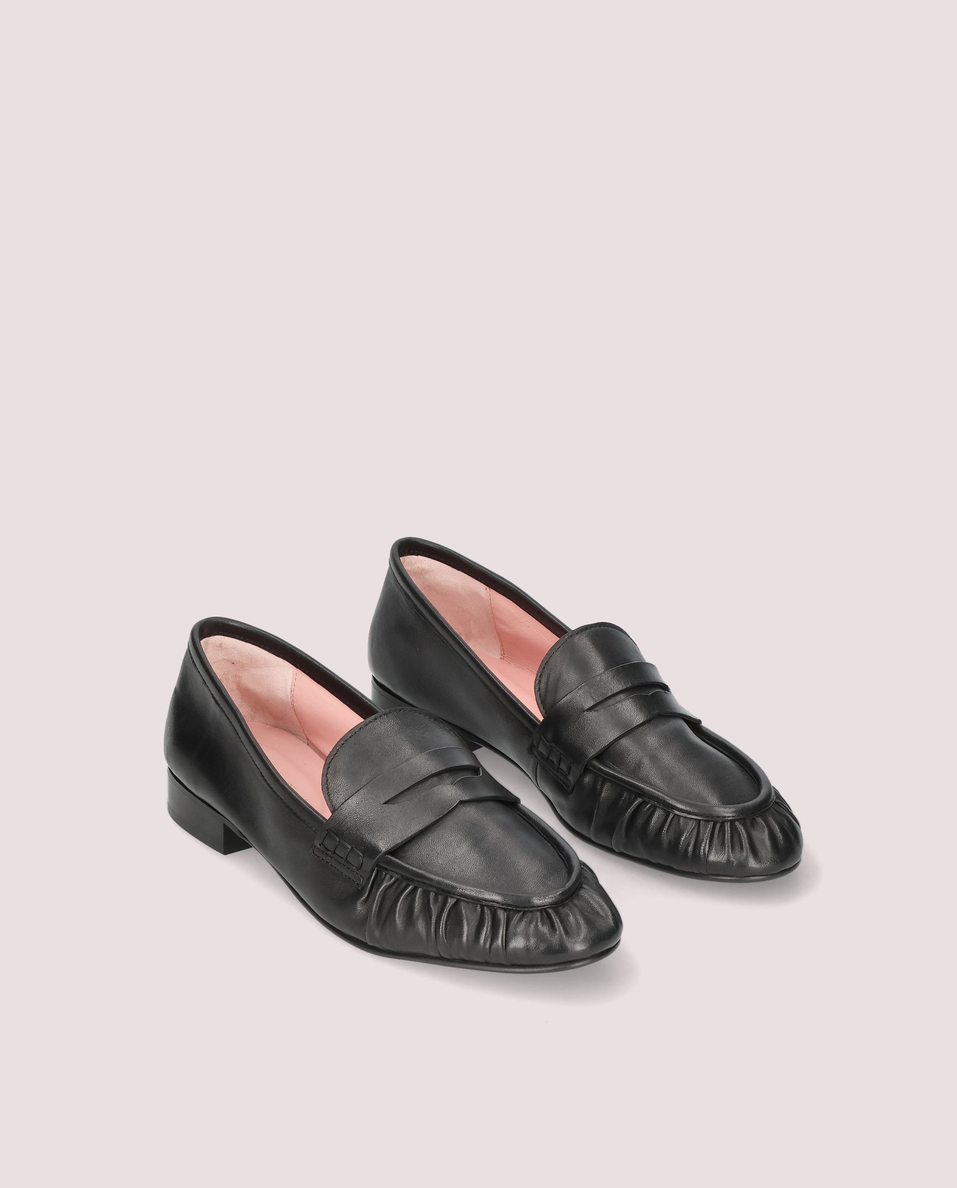 Image of Salma moccasin in black leather by PrettyBallerinas