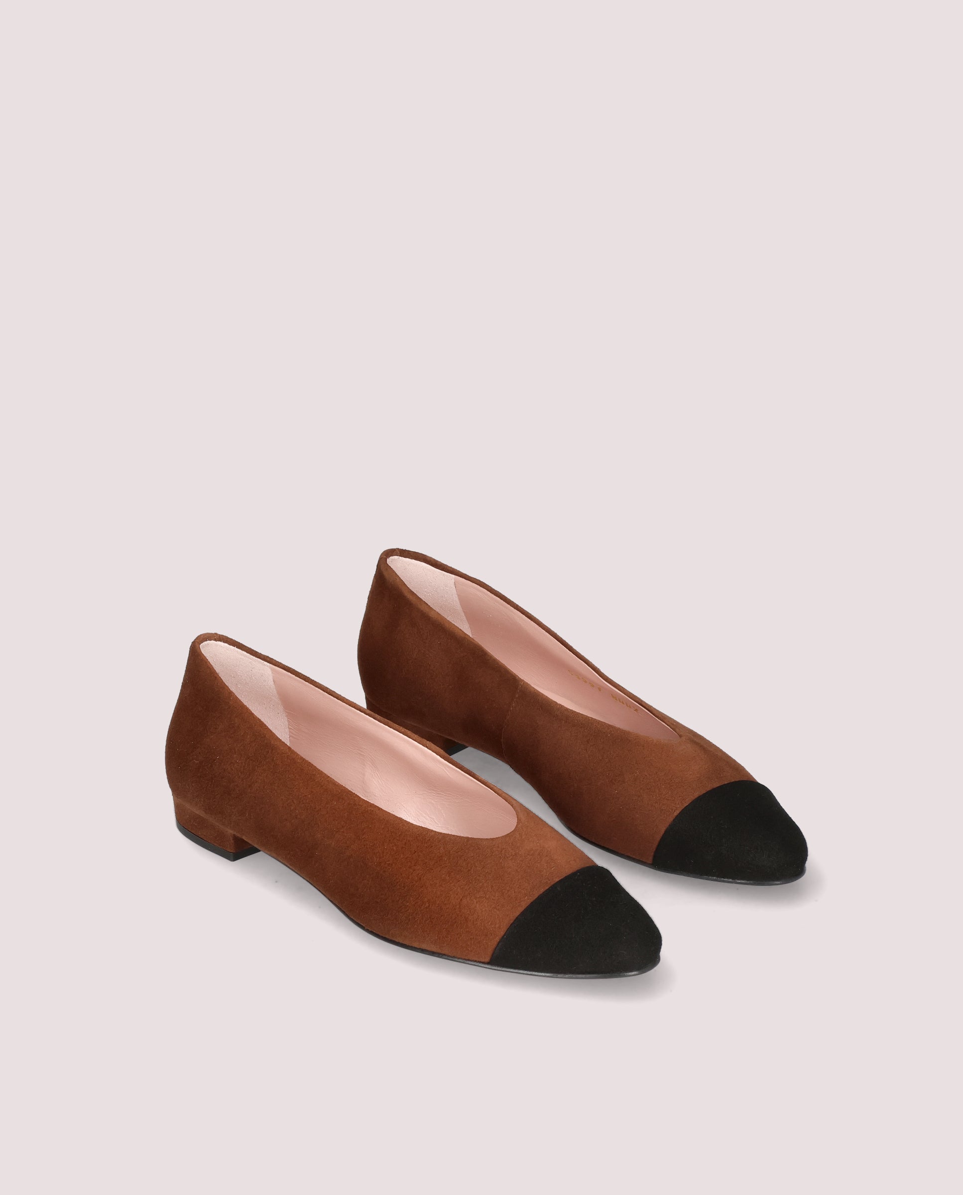 Image of Odile ballerina in brown suede by PrettyBallerinas