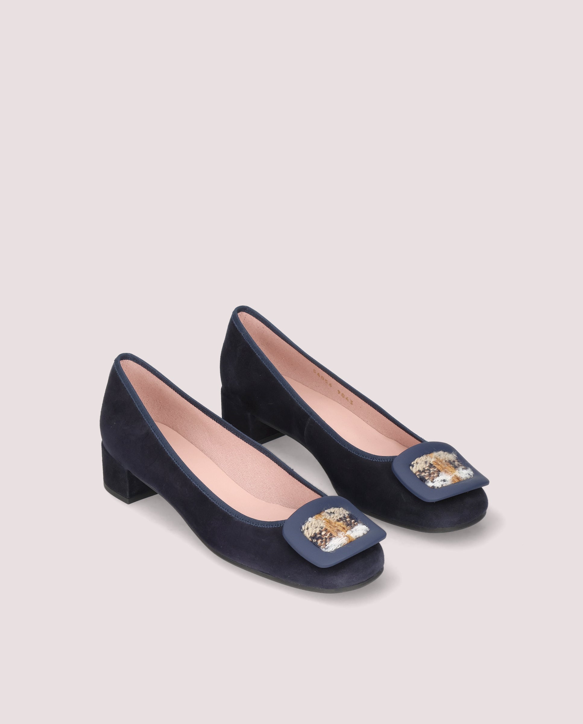 Image of Odette ballerina in navy blue suede by PrettyBallerinas