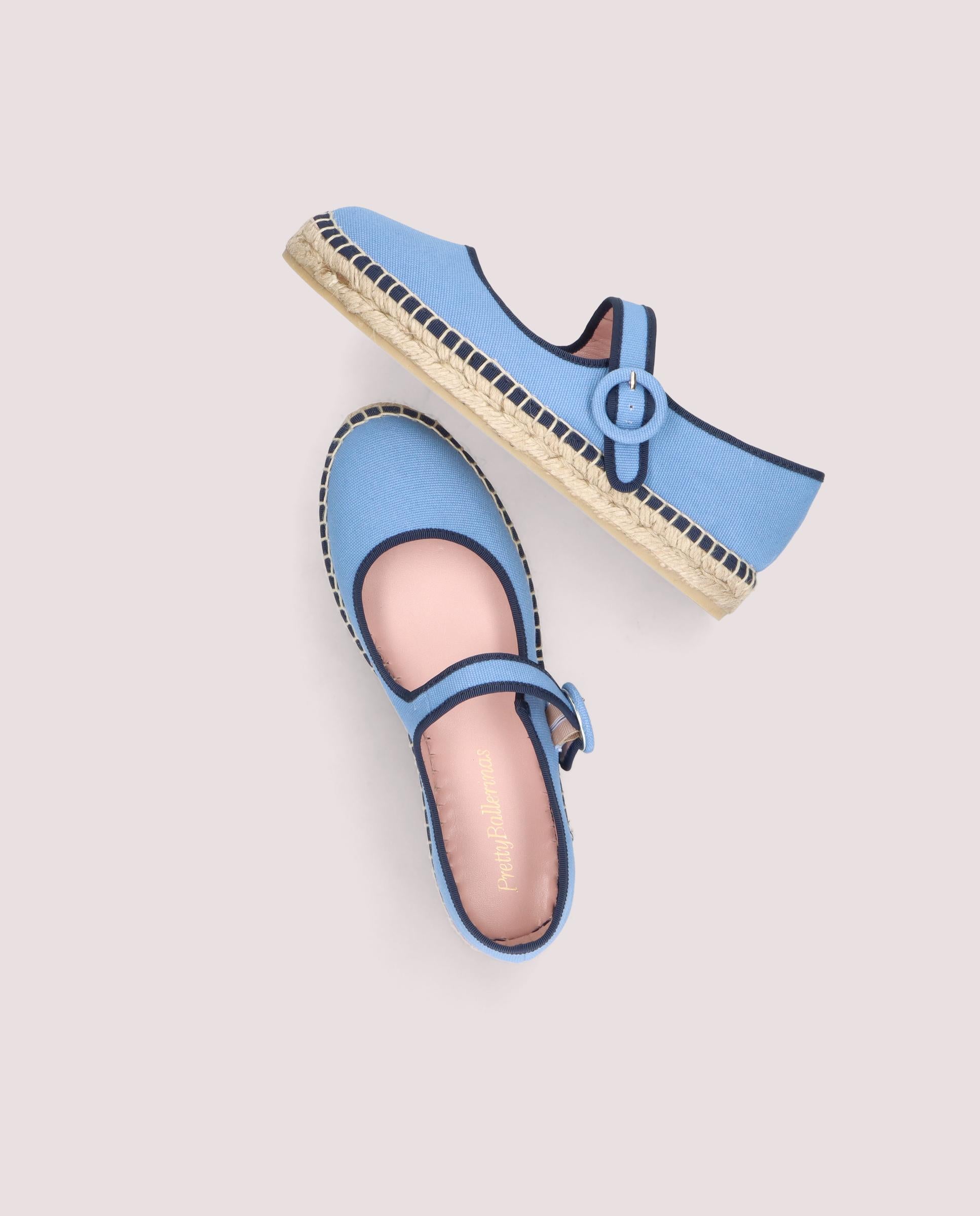 Alpargatas Esparto Athena Azules Tejidos