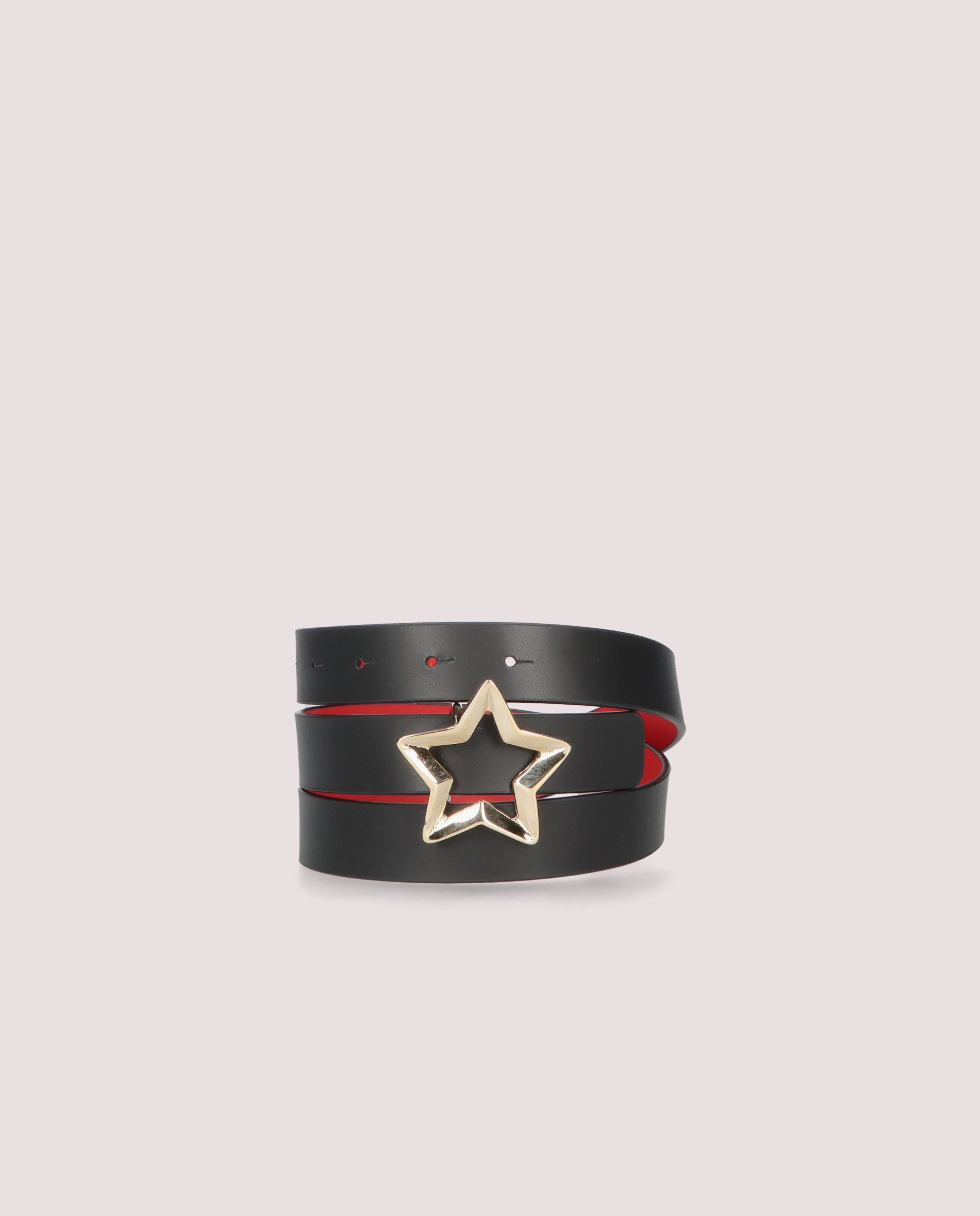 Black leather belt