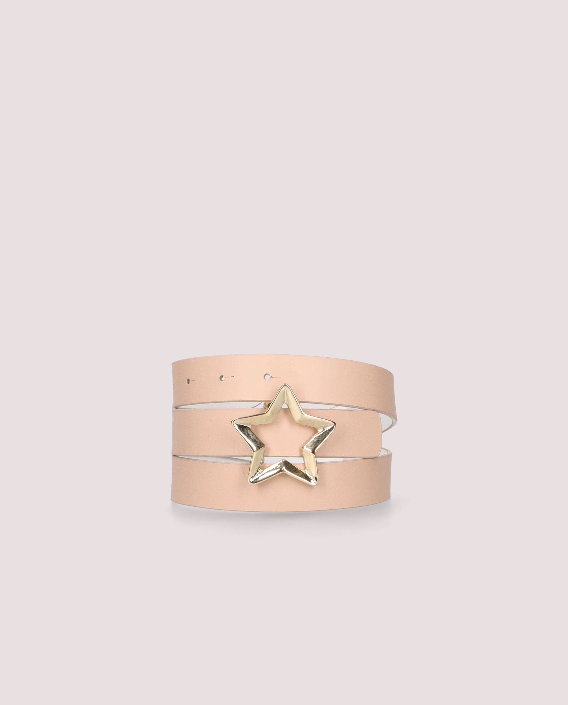 Pink leather belt