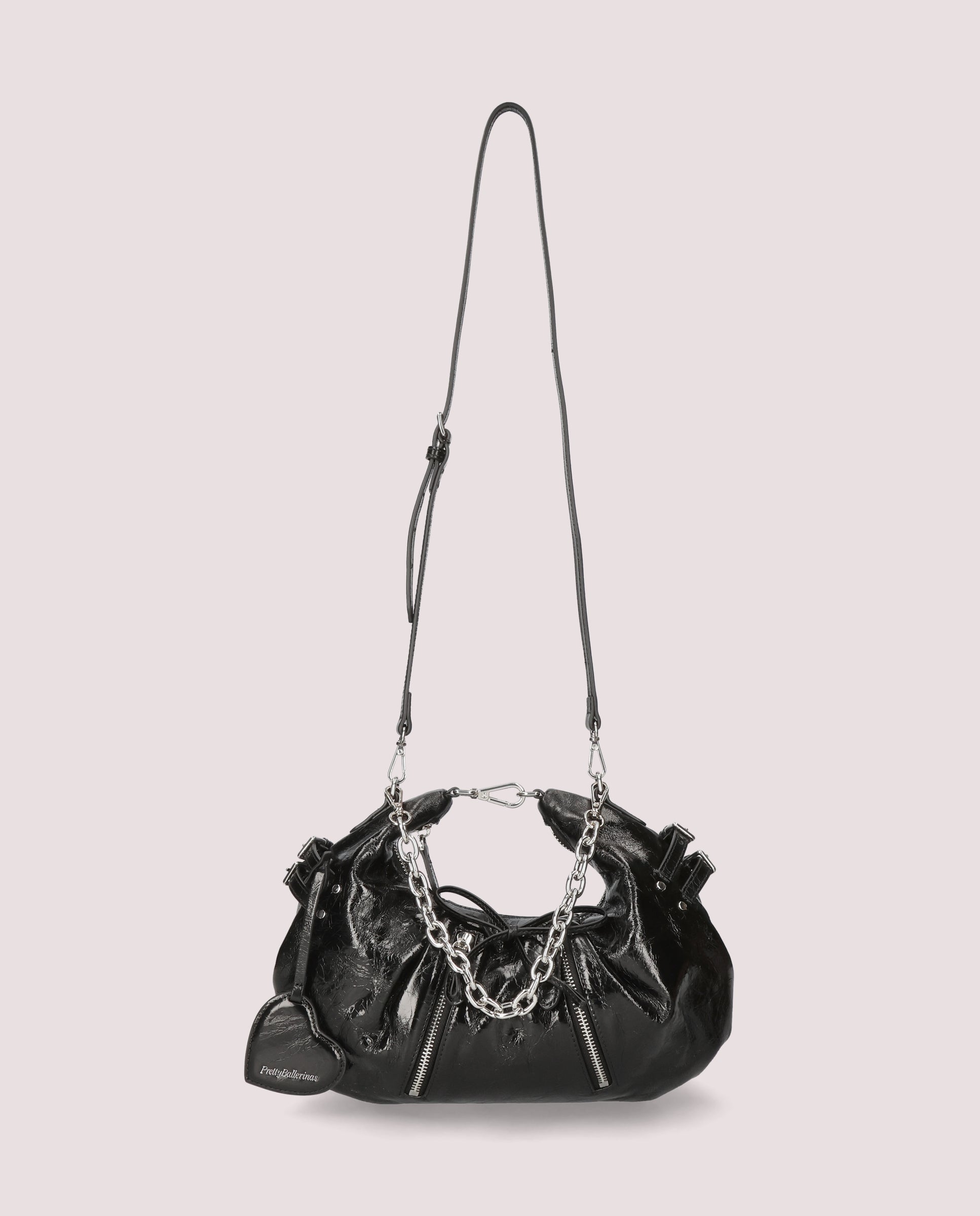 Schwarze Lackhandtaschen