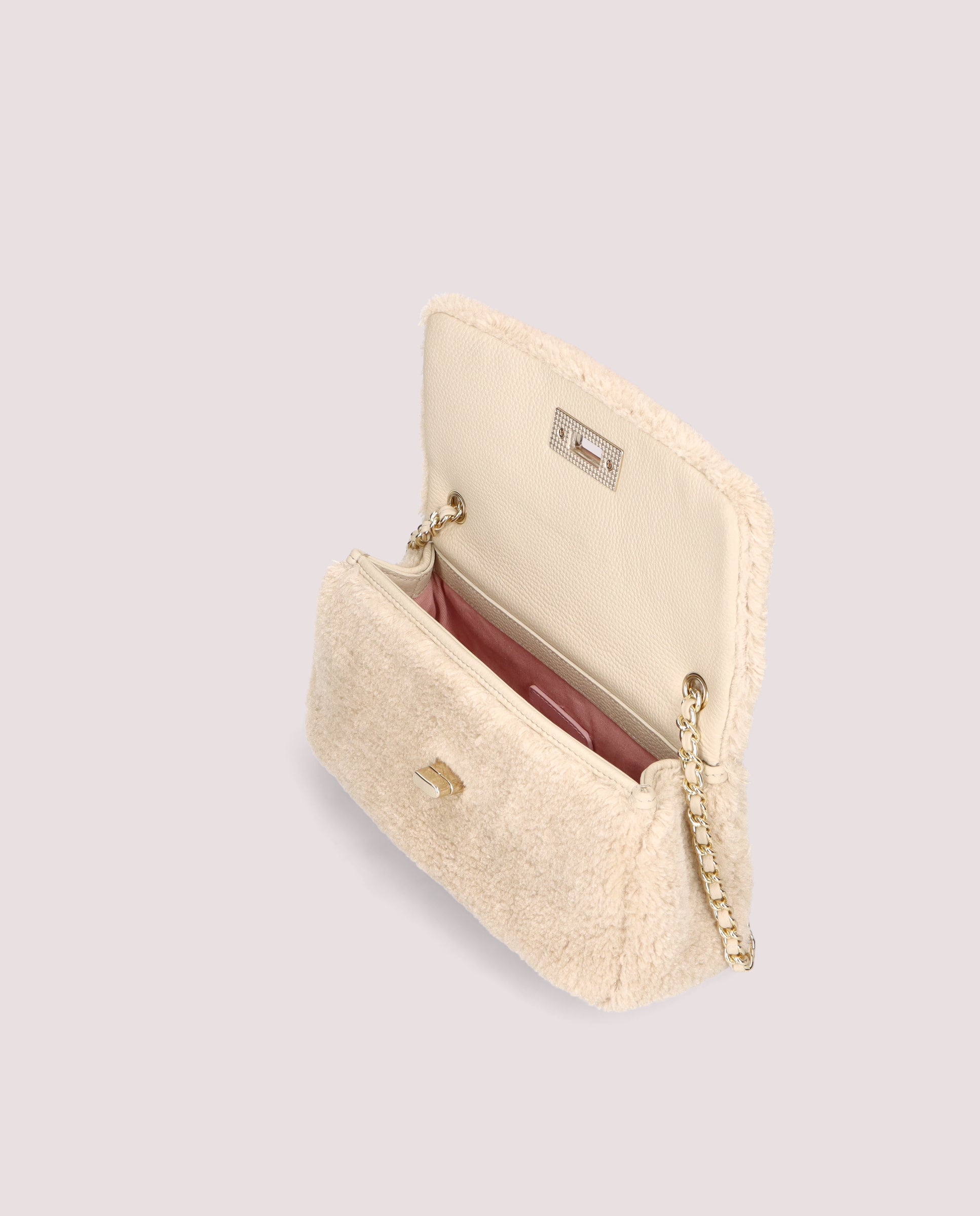 Beige Taschen aus Gewebe