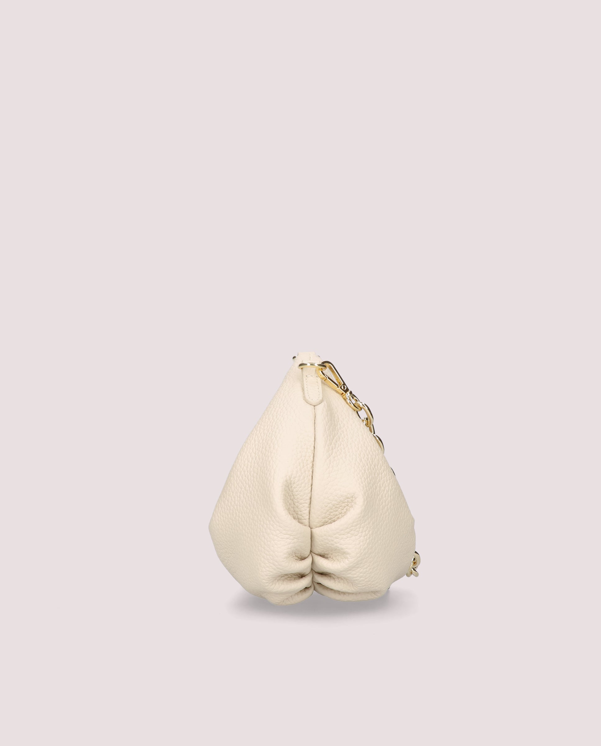 Mini ballerina bag in ivory leather