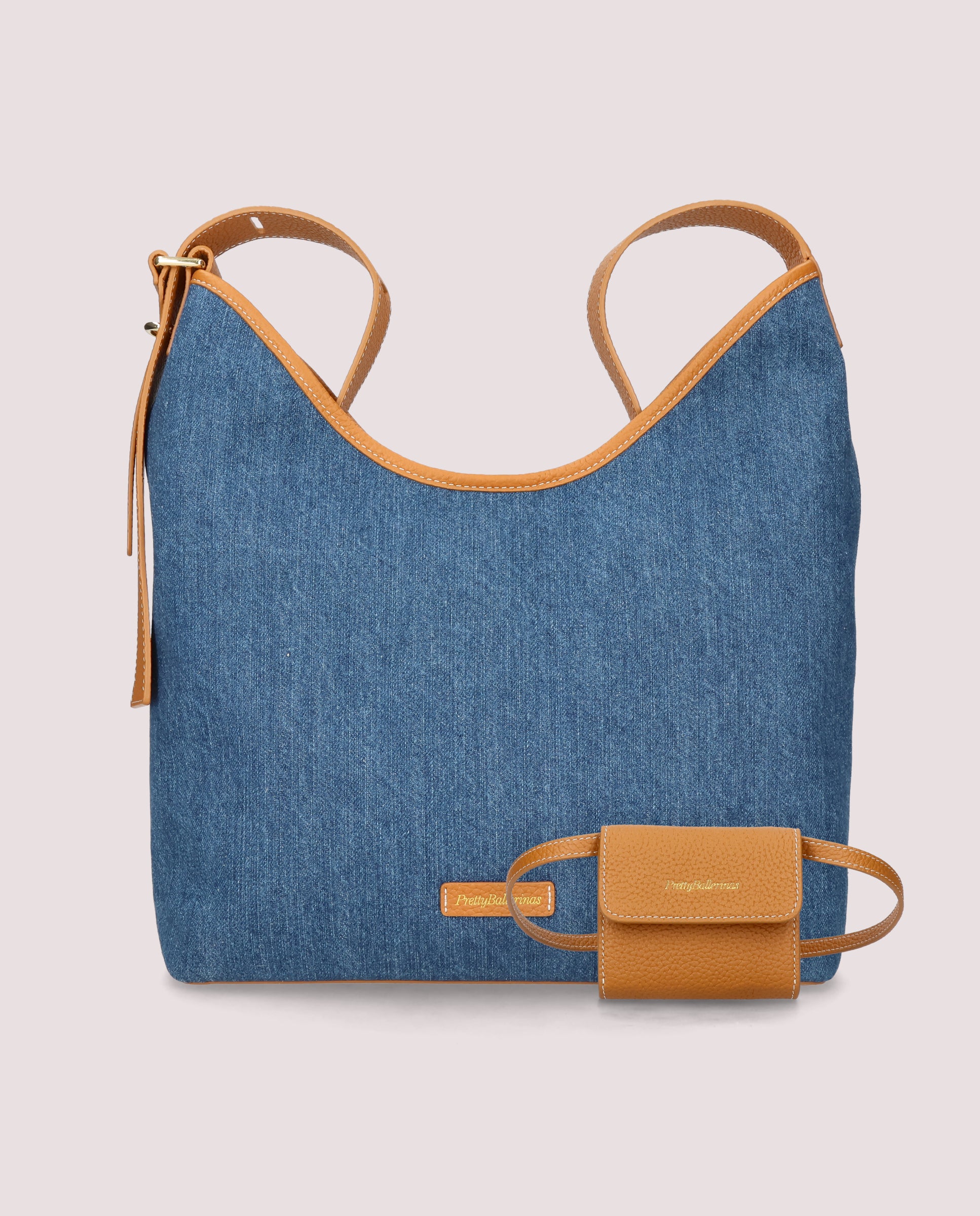 Image of Hobo bag in blue denim by PrettyBallerinas
