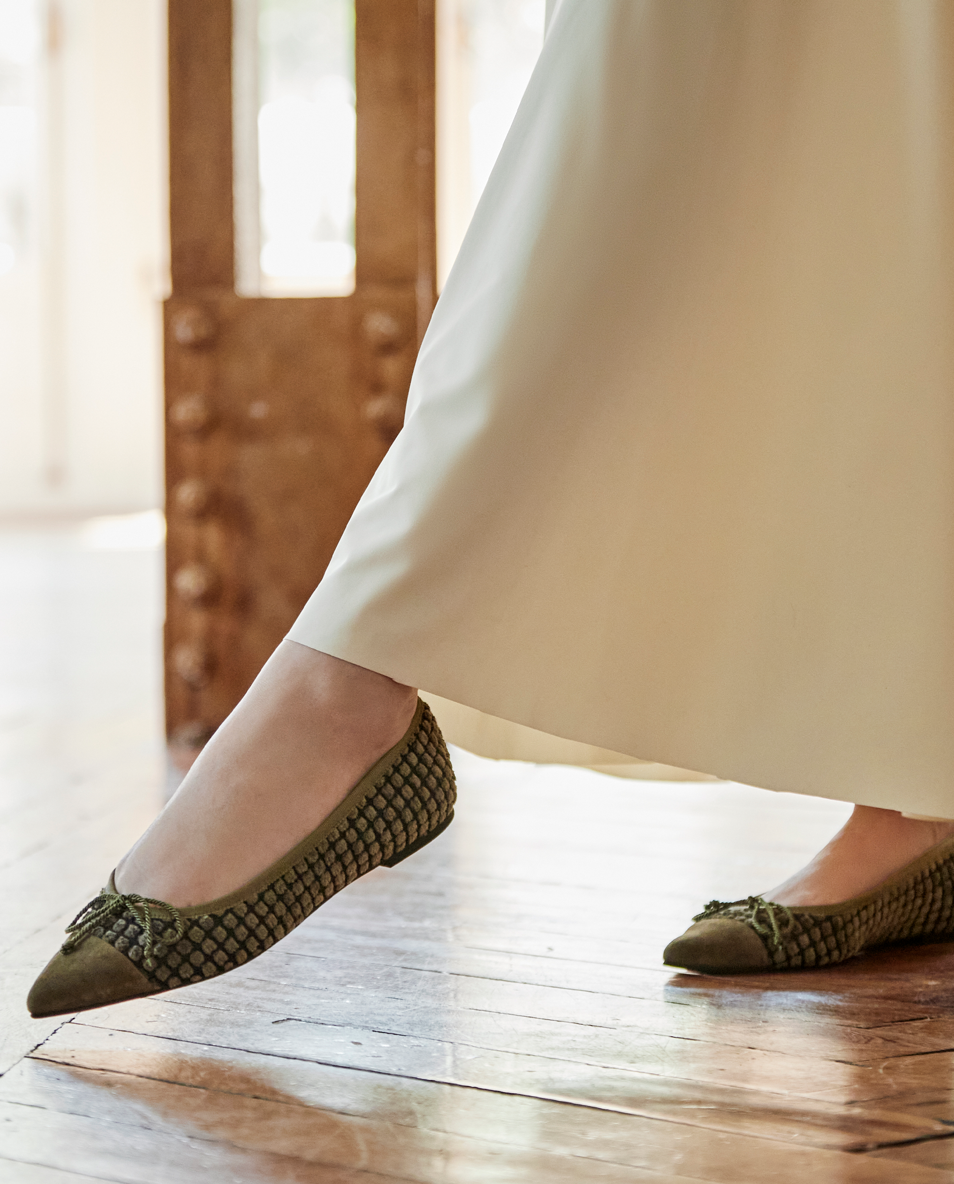 Bailarinas Ella Verdes Tejidos