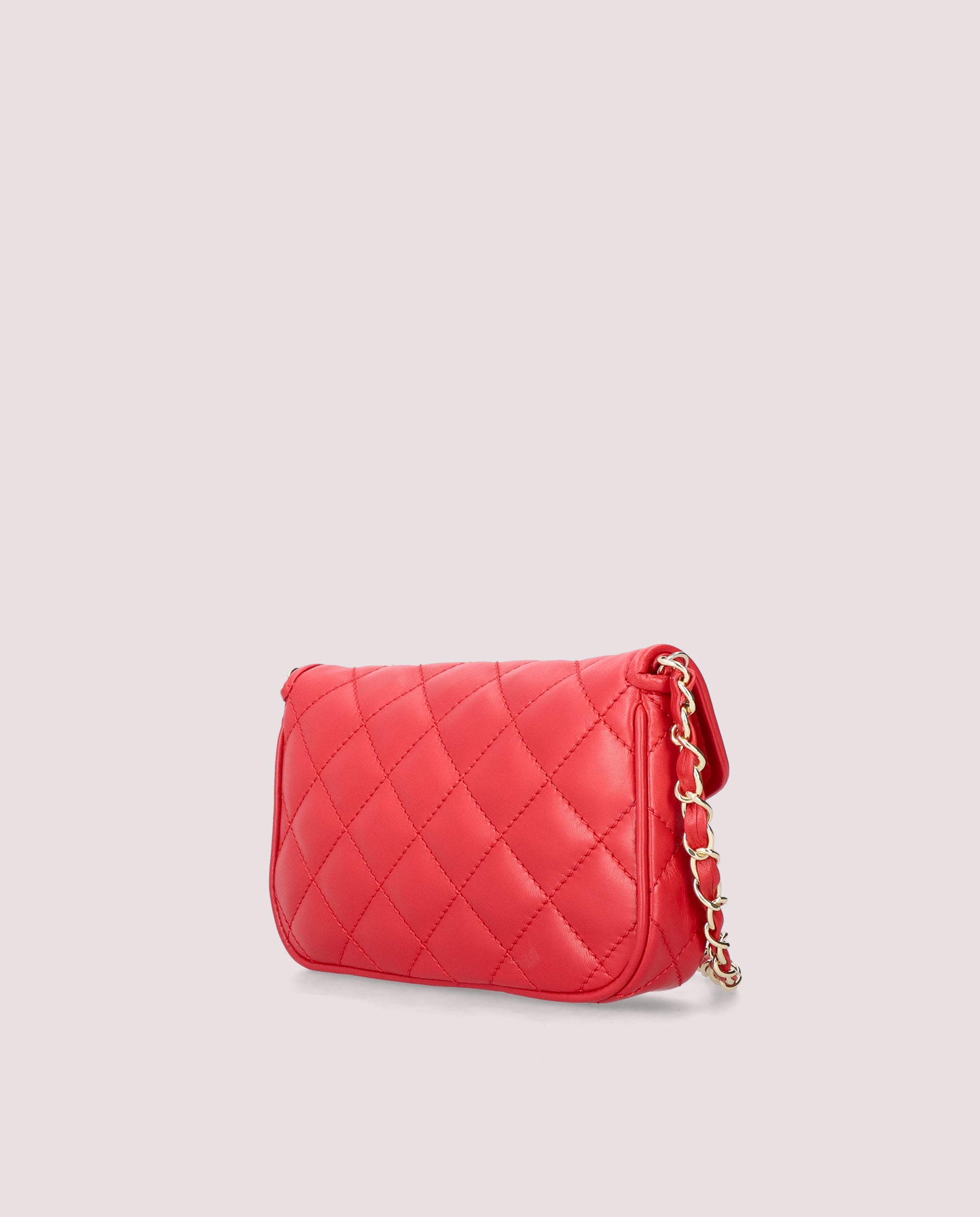 Party bag in soft red leather