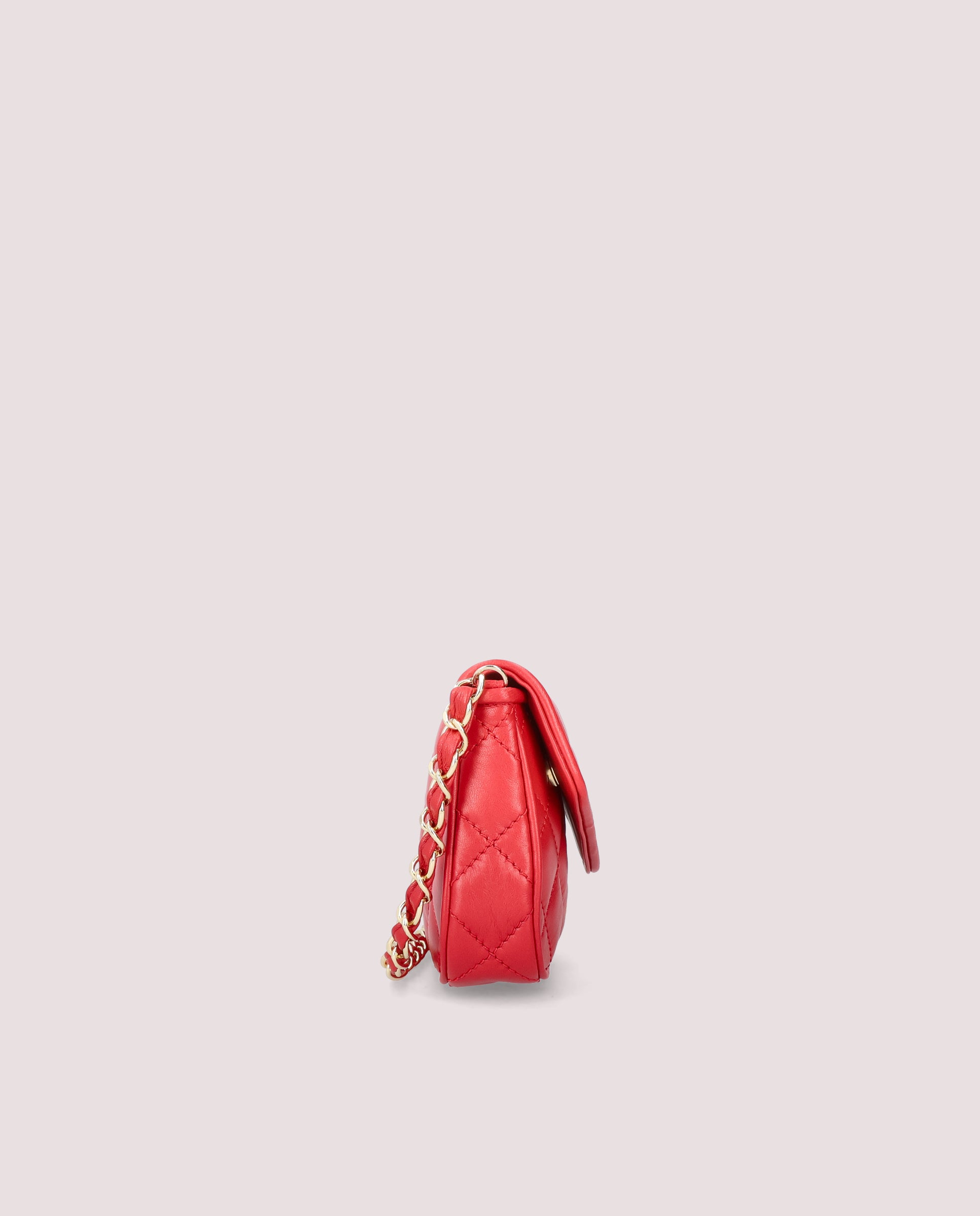 Party bag in soft red leather
