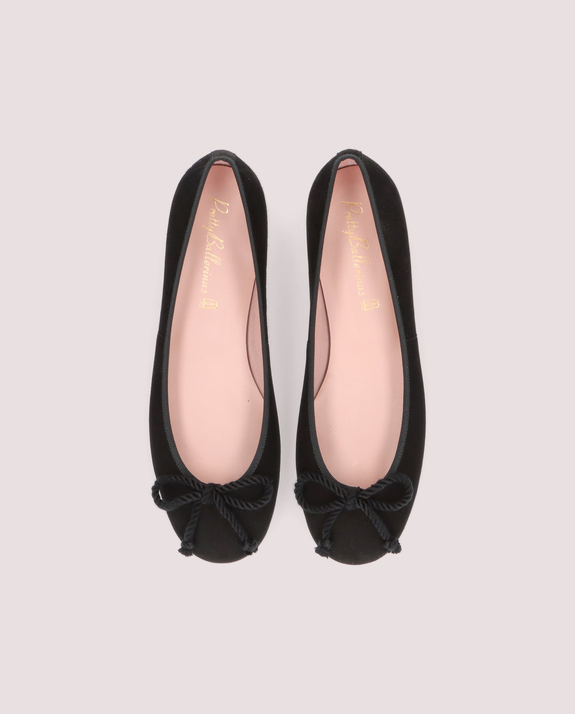 【未使用】Pretty Ballerinas ROSARIO ベルベット 35 Rosario Ballet Flats BLACK SUEDE