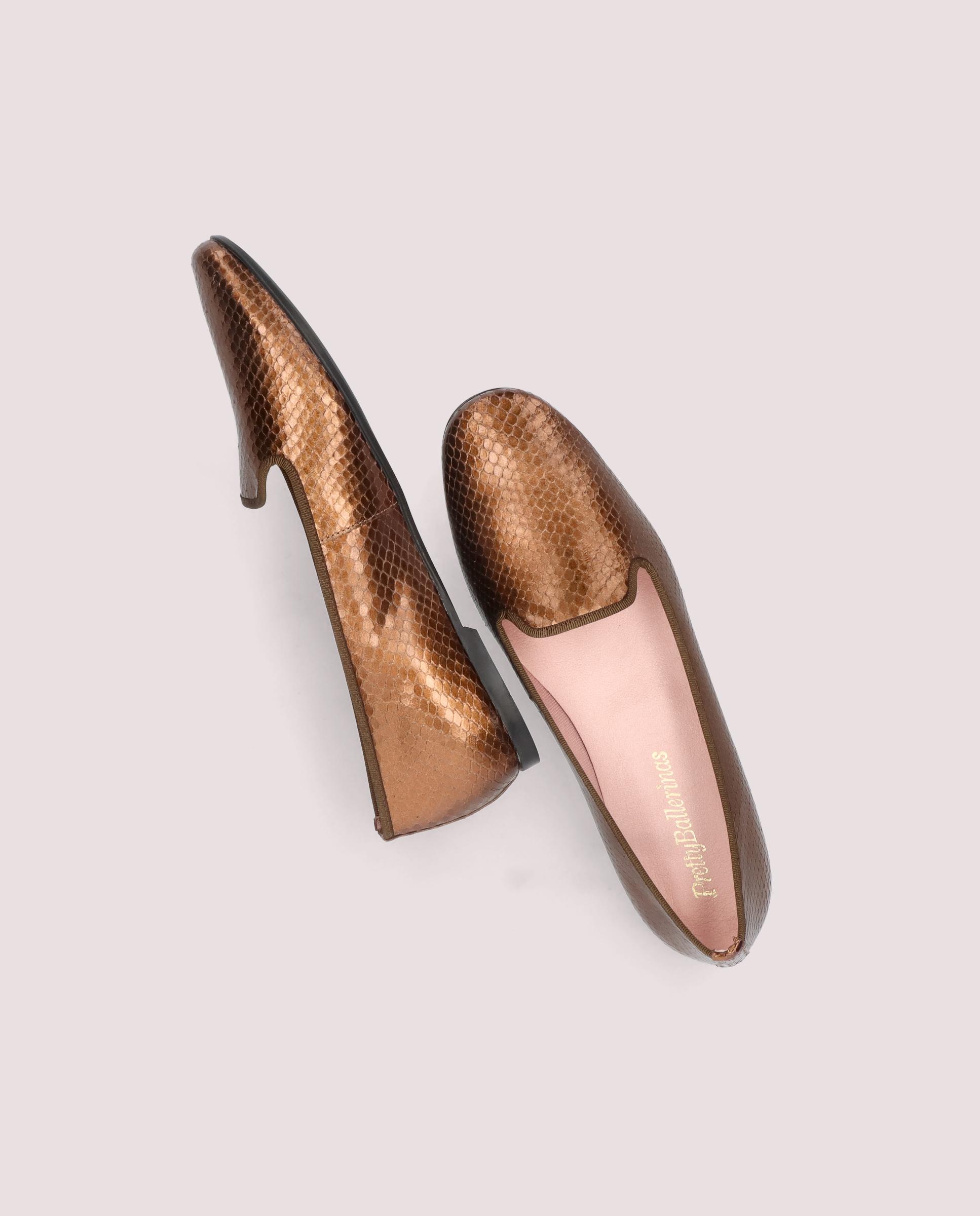 Loafers Faye Dorados Pieles metalizadas