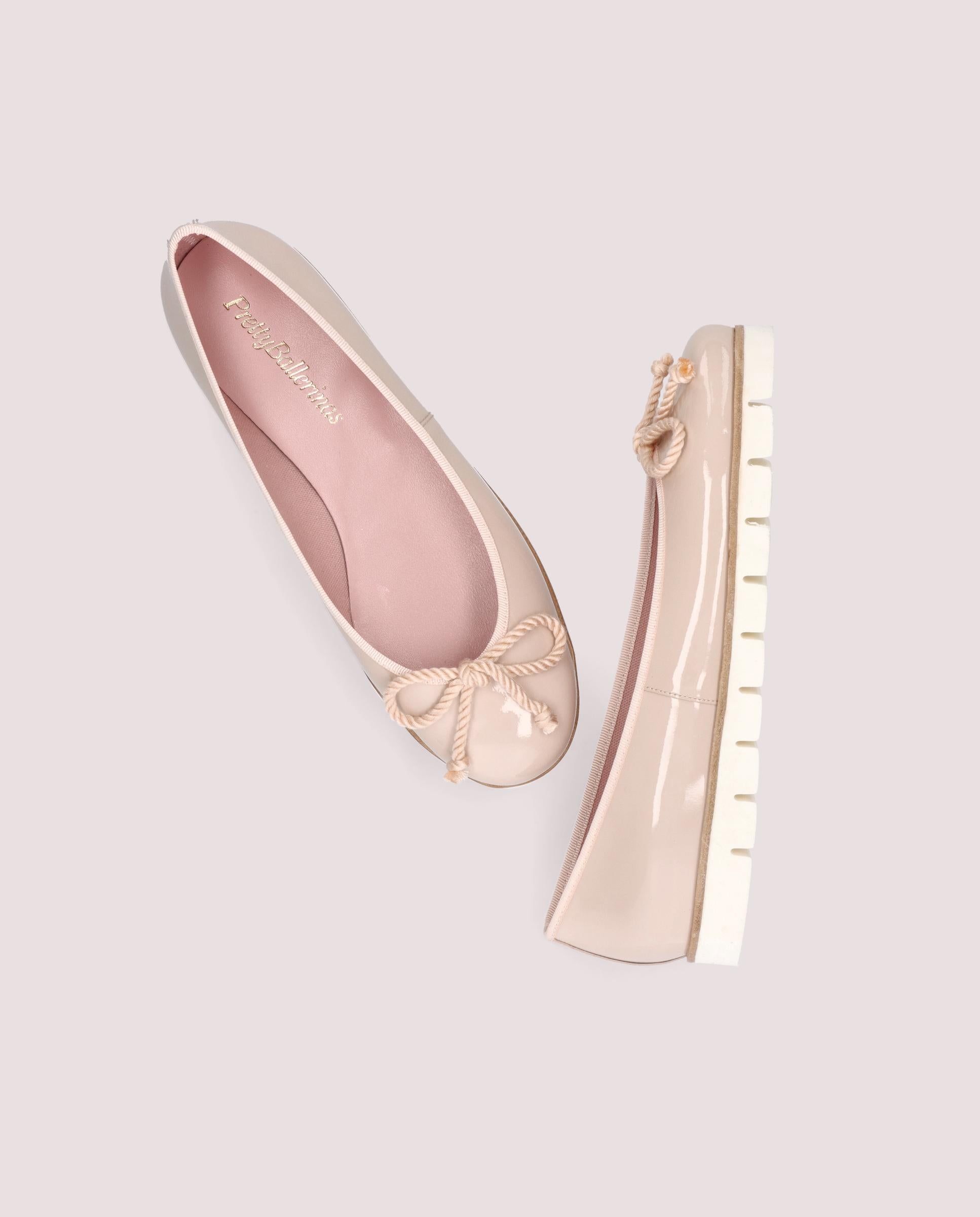Rosario Patent Leather Ballet Flats in PINK