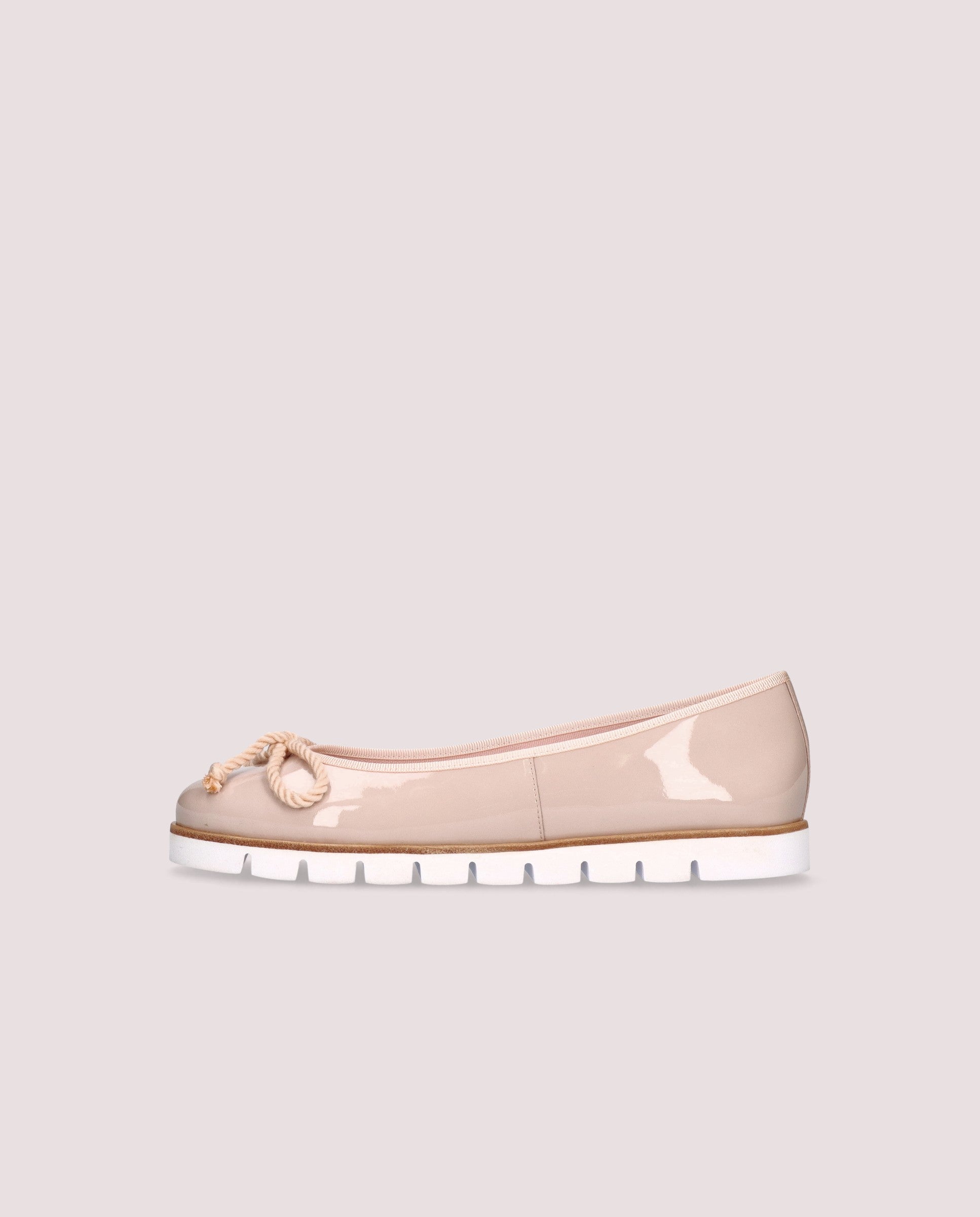 Rosario Patent Leather Ballet Flats in PINK