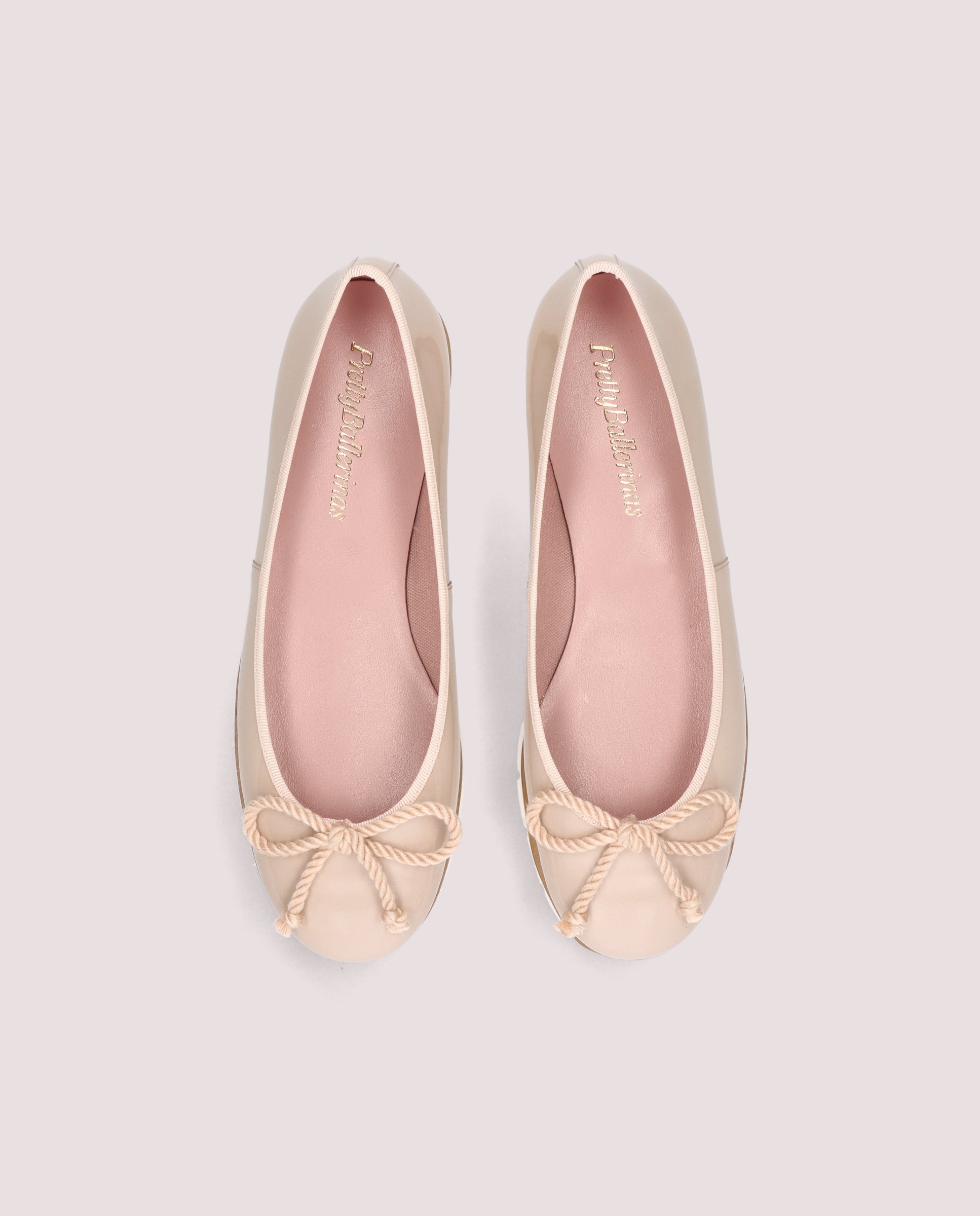 Rosario Patent Leather Ballet Flats in PINK