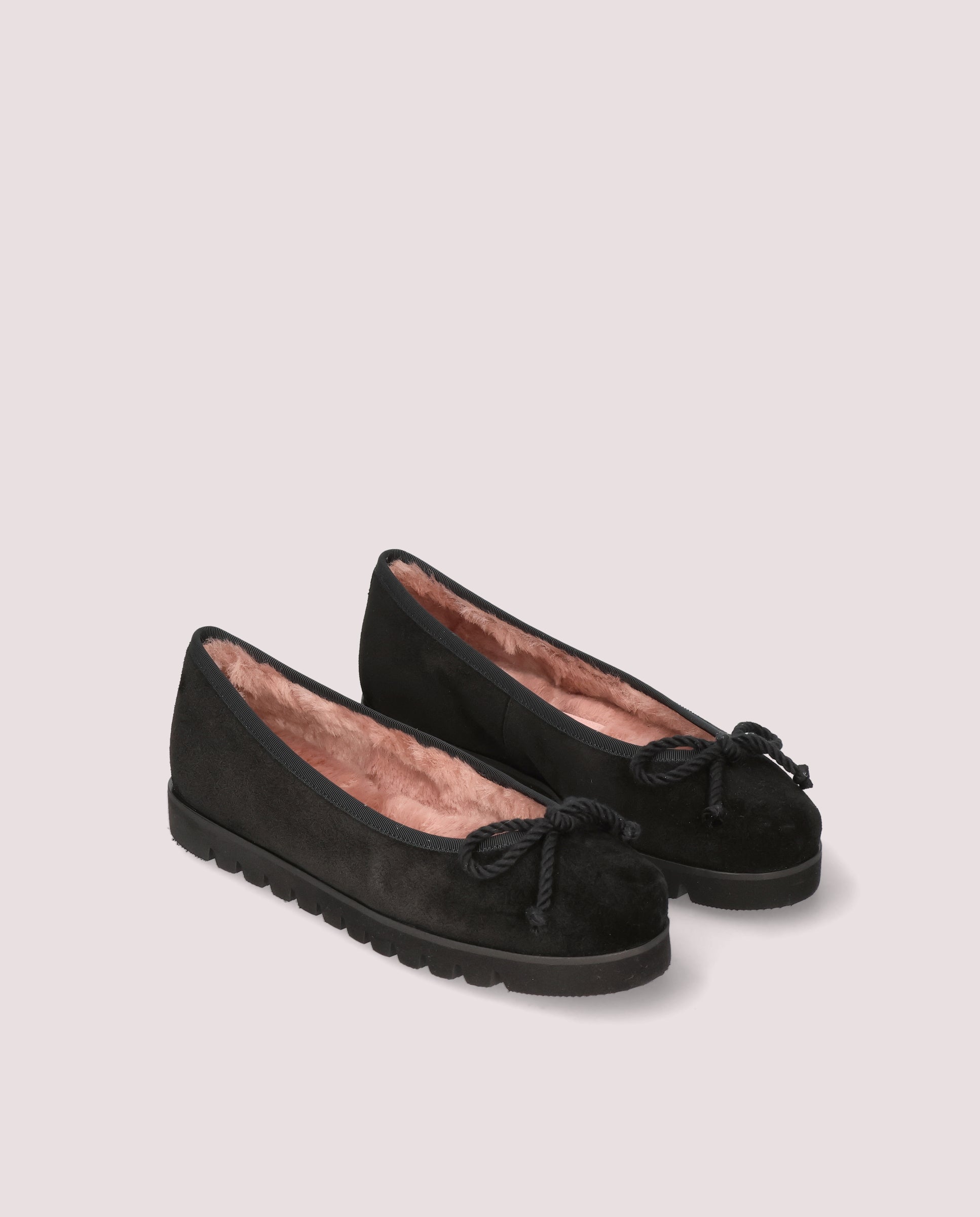 Image of Rosario ballerina in black suede by PrettyBallerinas