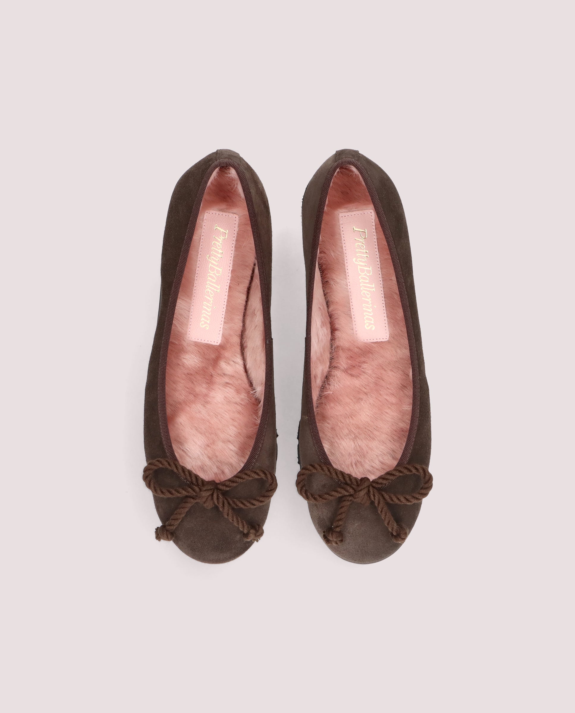 Vista alternativa de Bailarinas Rosario extra soft Marrones Ante por PrettyBallerinas