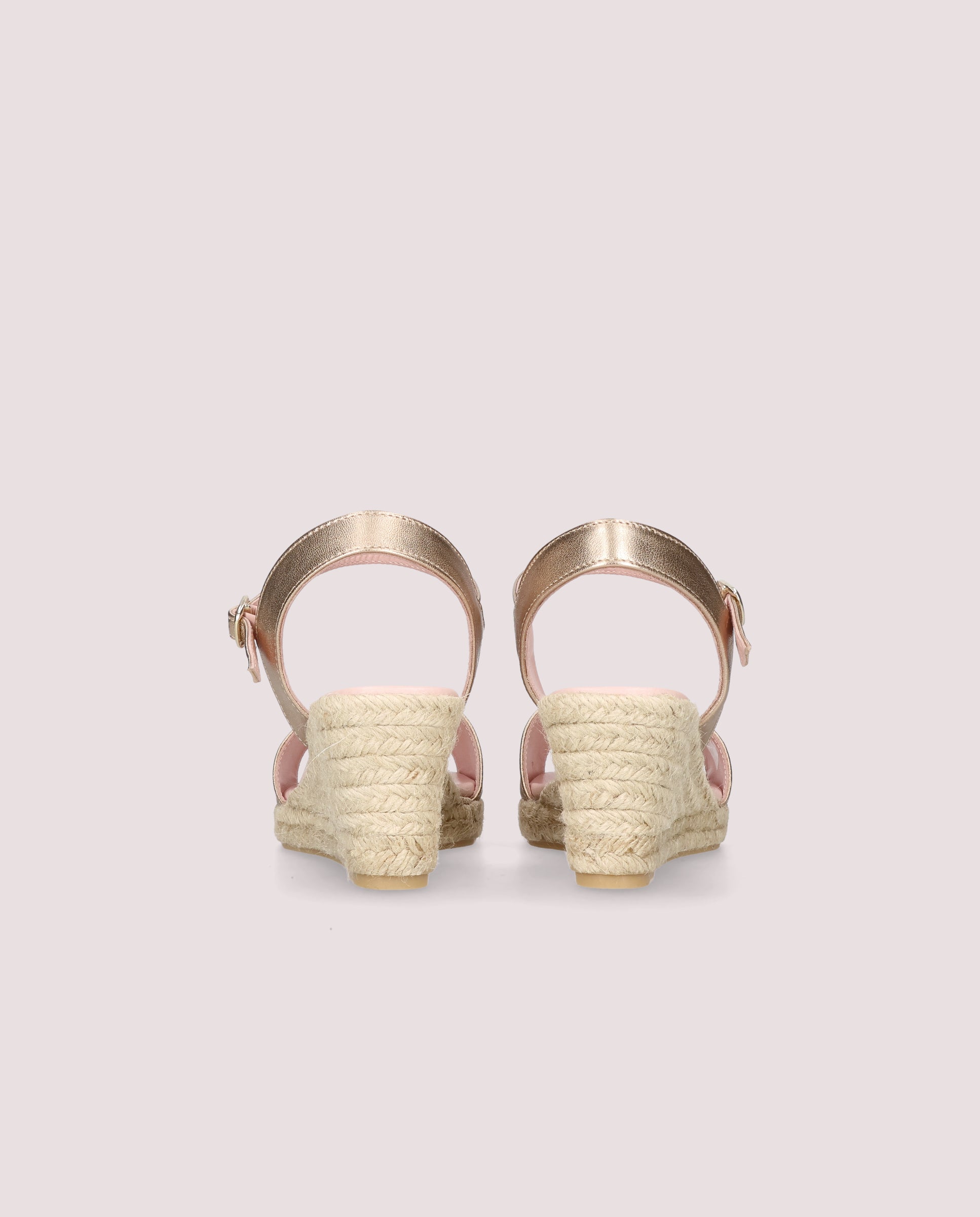 Deborah espadrille in nude metallic leather