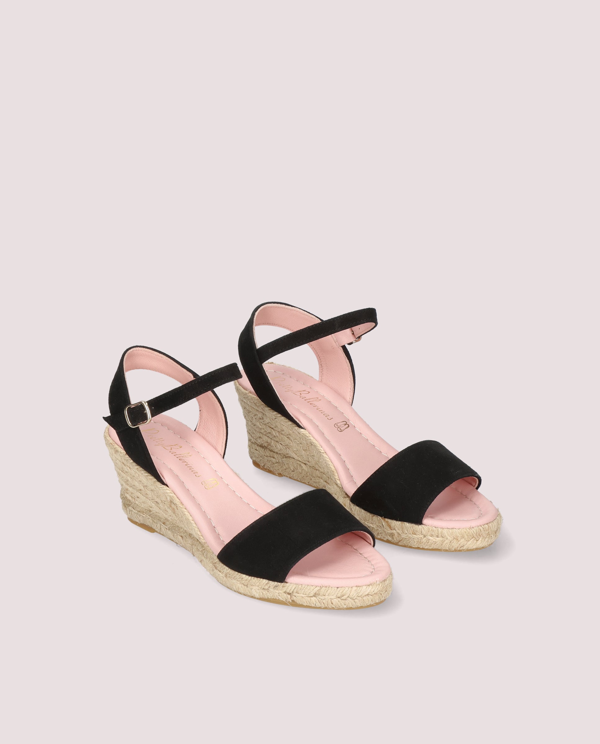 Image of Deborah Esparto Espadrilles in Black Suede by PrettyBallerinas