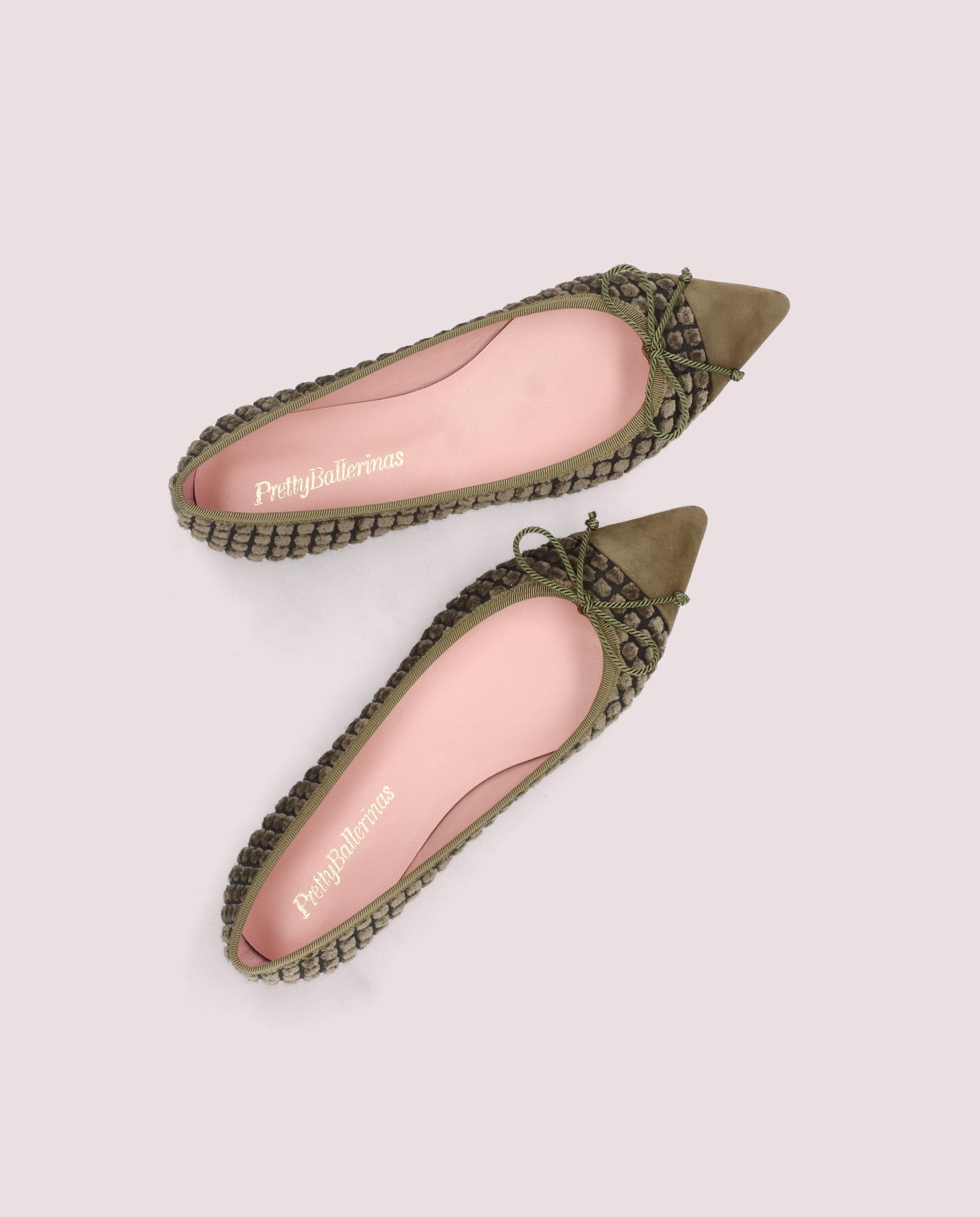 Ella Ballet Flats GREEN FABRICS