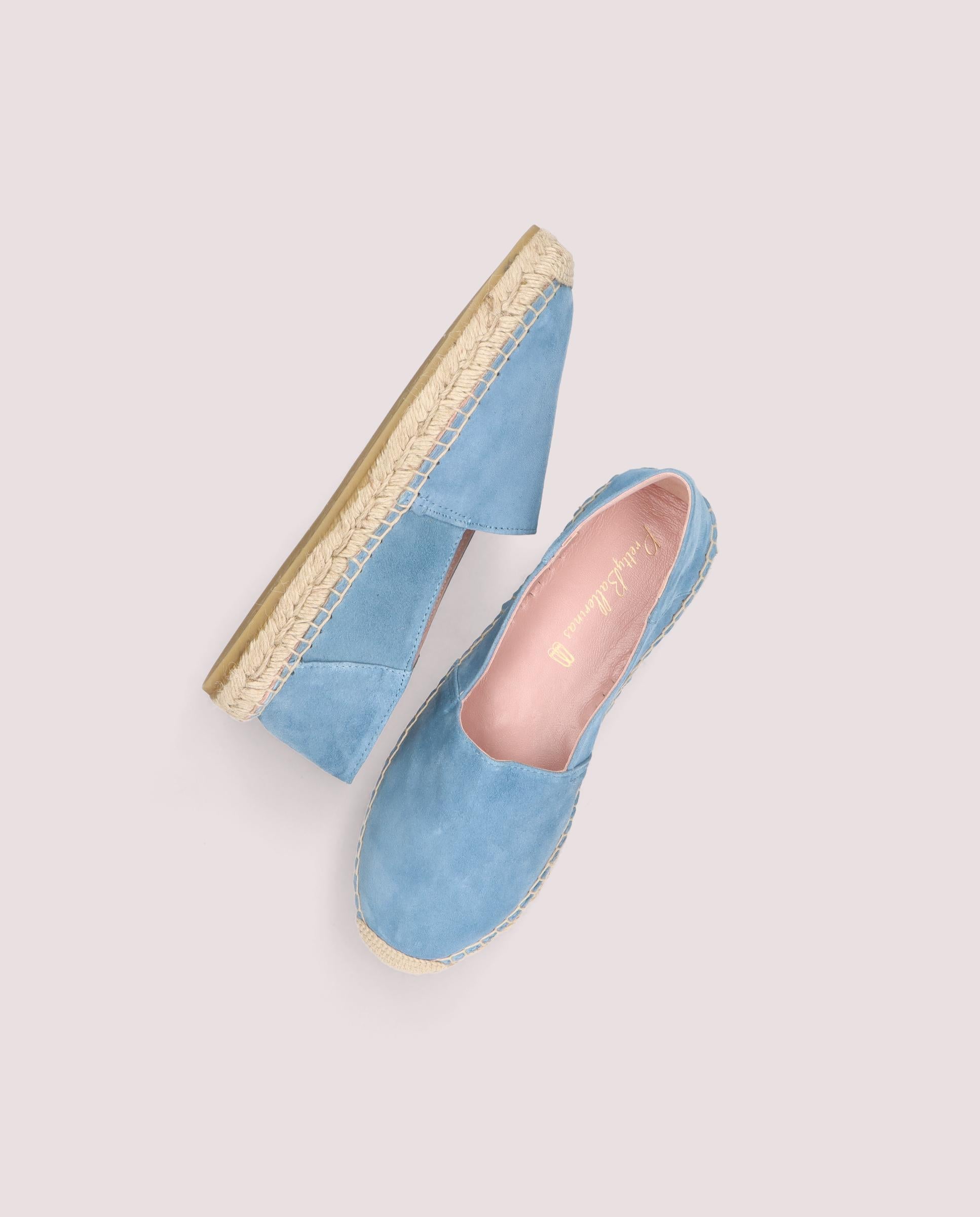 Alpargatas Esparto Athena Azules Ante