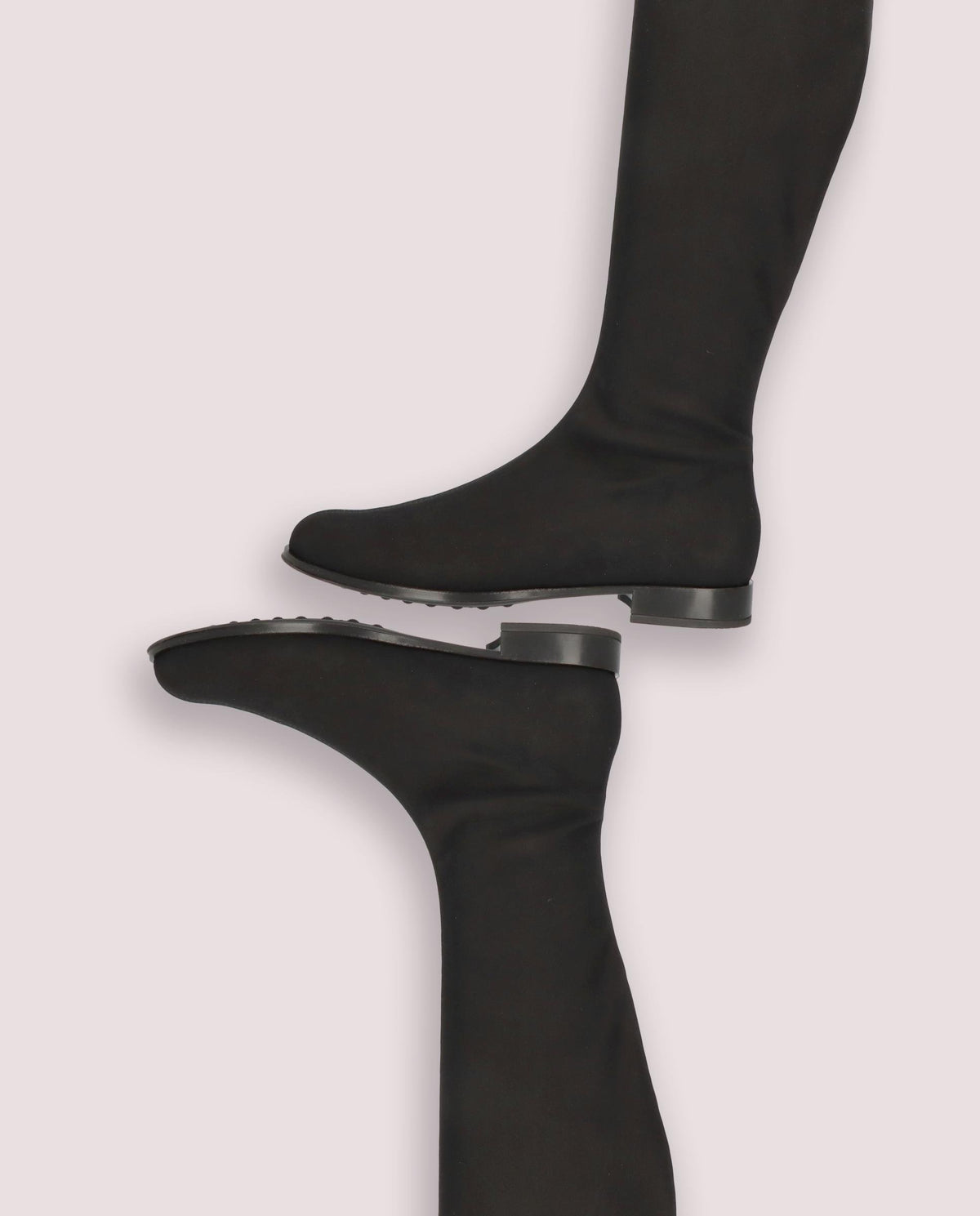 Botas Pat Negros Tejidos