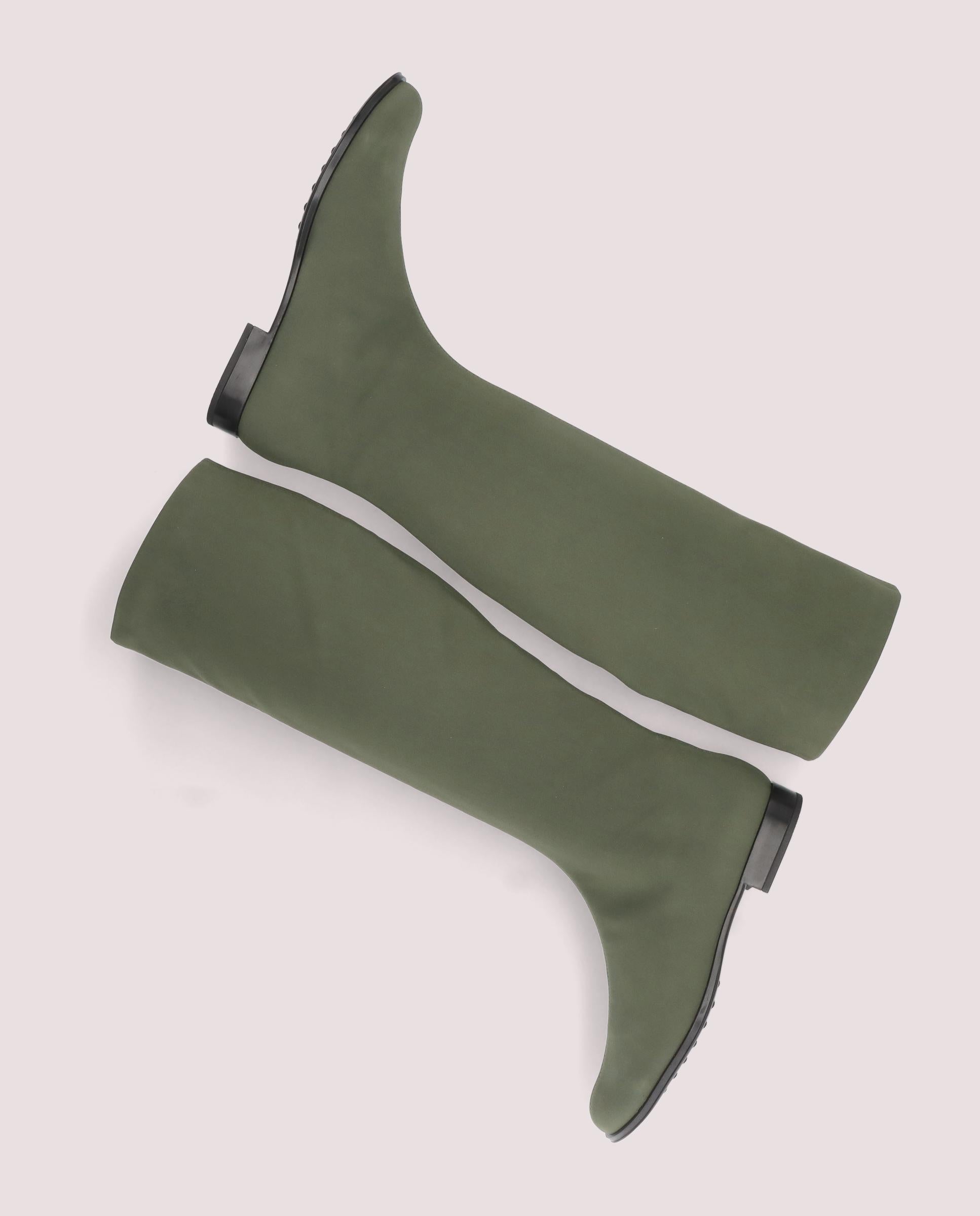 Botas Pat Verdes Tejidos