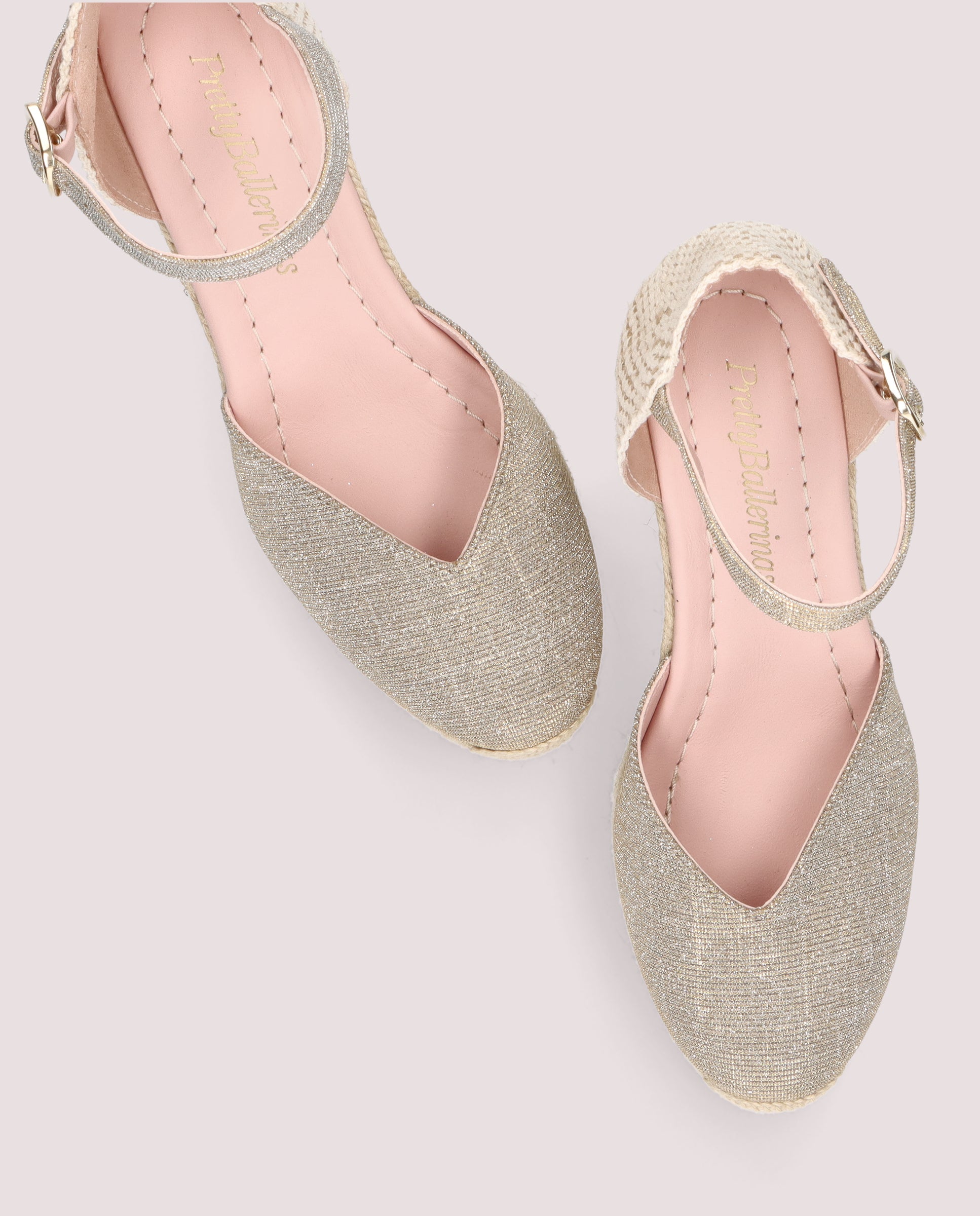 Deborah Woven Silver Jute Espadrilles