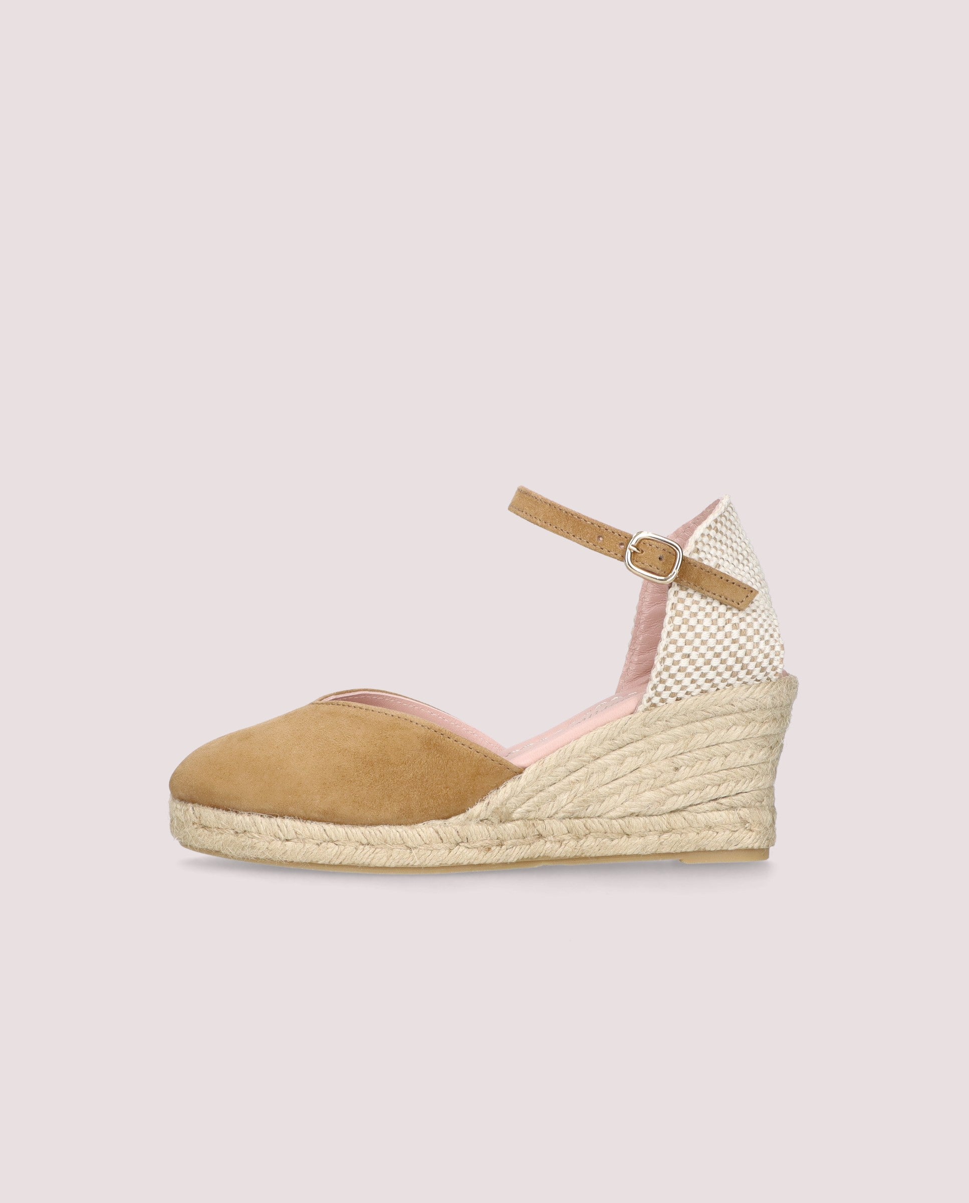 Deborah Esparto Espadrilles in Brown Suede