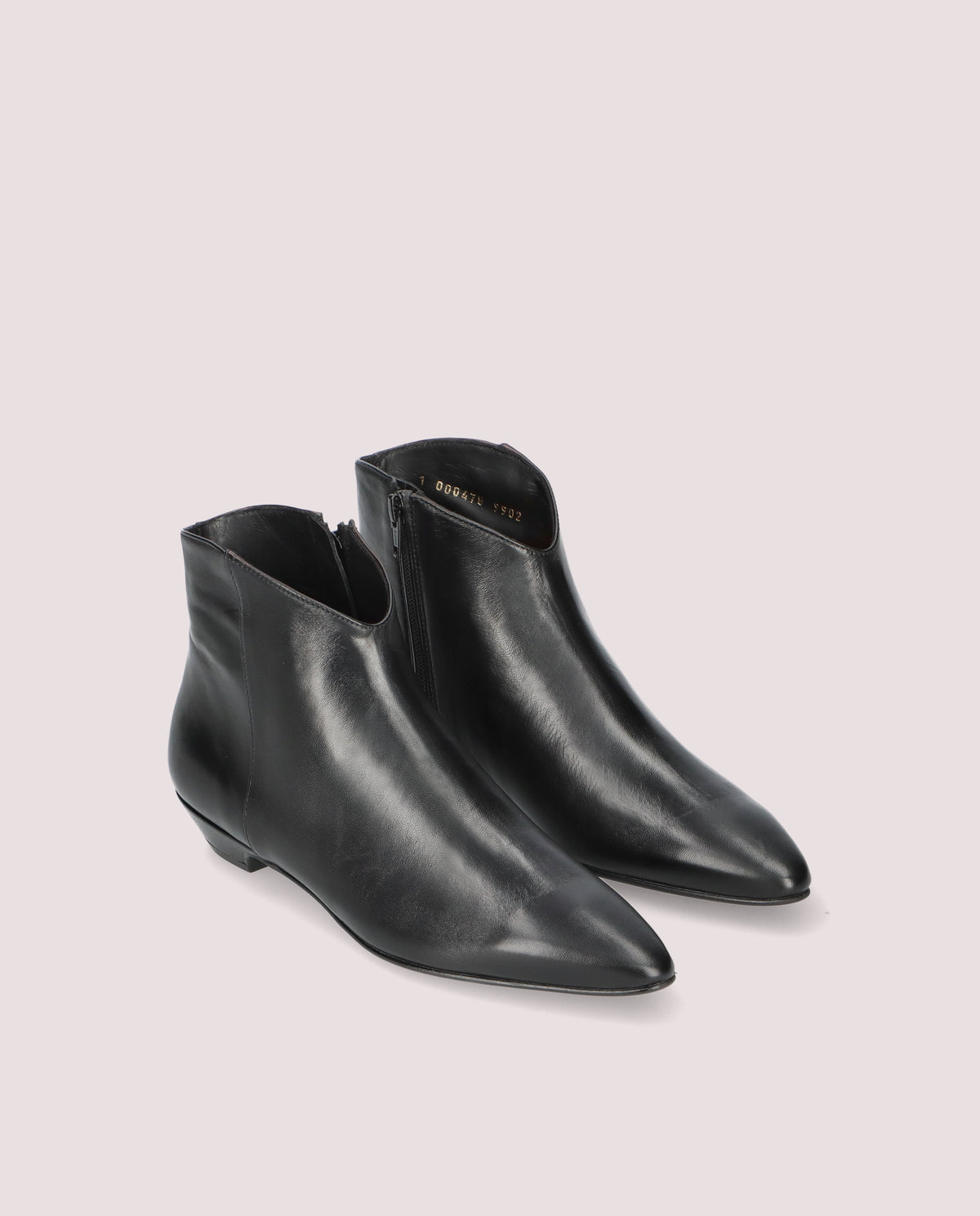 Robin BLACK LEATHER Ankle Boots
