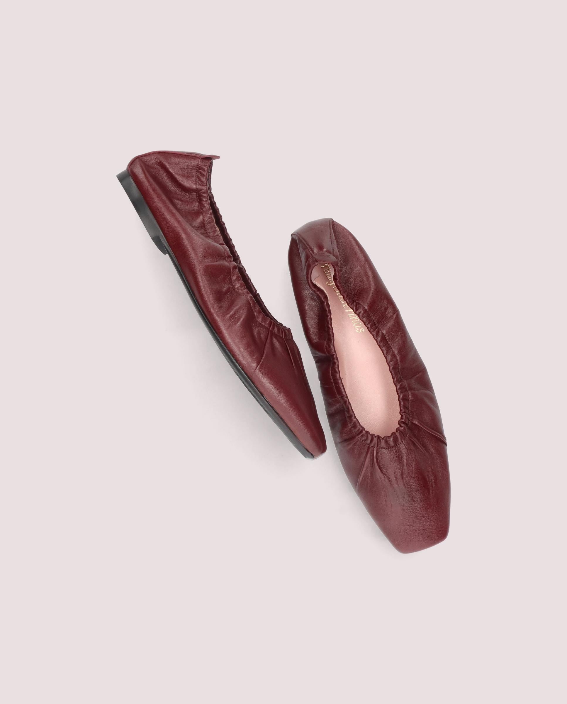 Camille Ballet Flats RED LEATHER