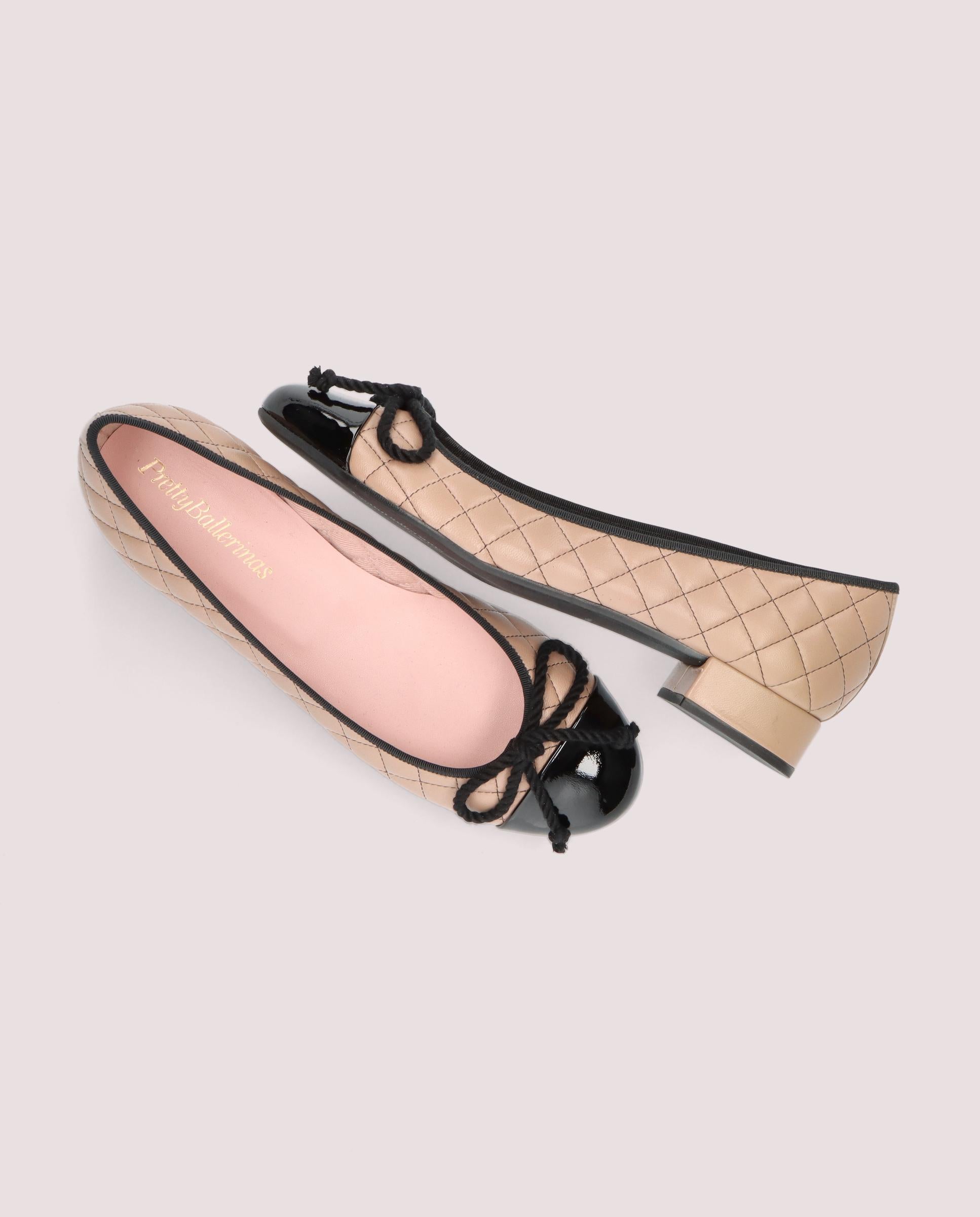 Ballerines en cuir beige Gretschen