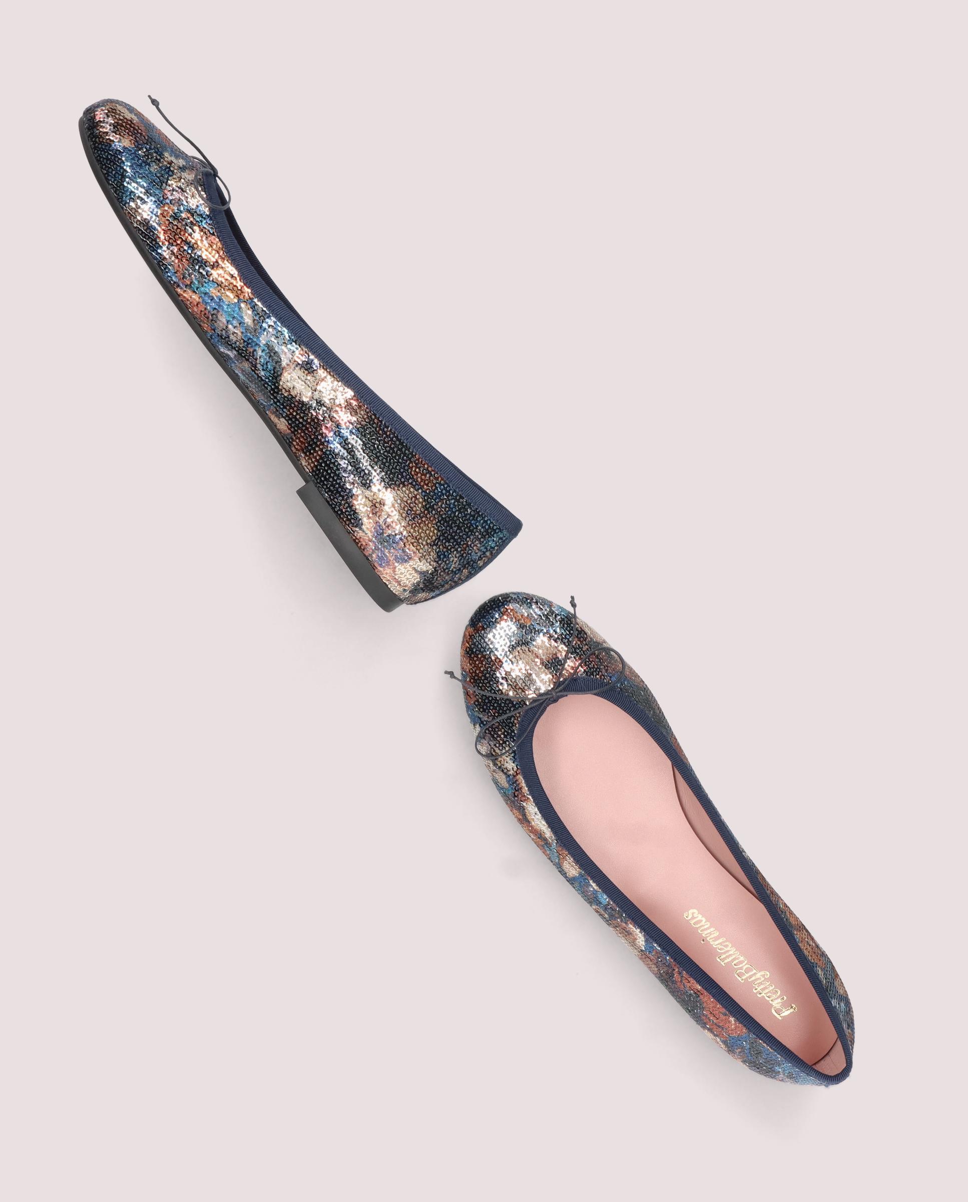 Ballerines tricotées multicolores Nicole