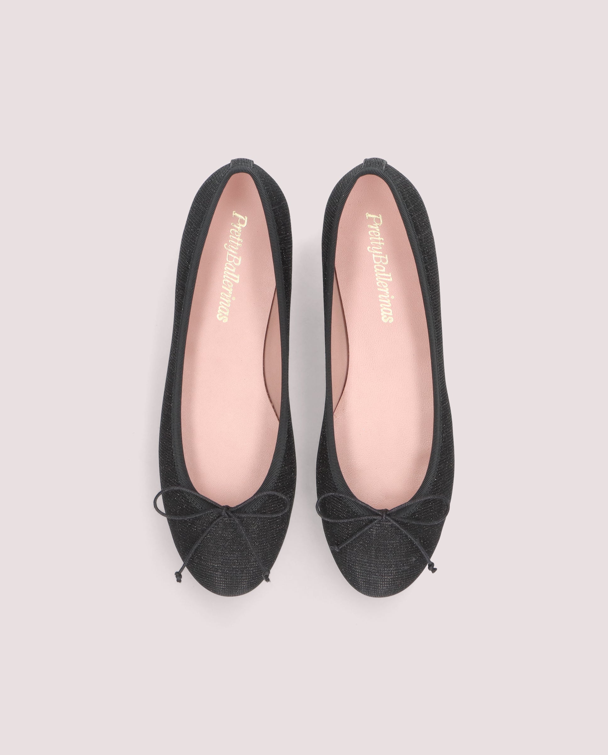 Nicole ballerina in black glitzy textile