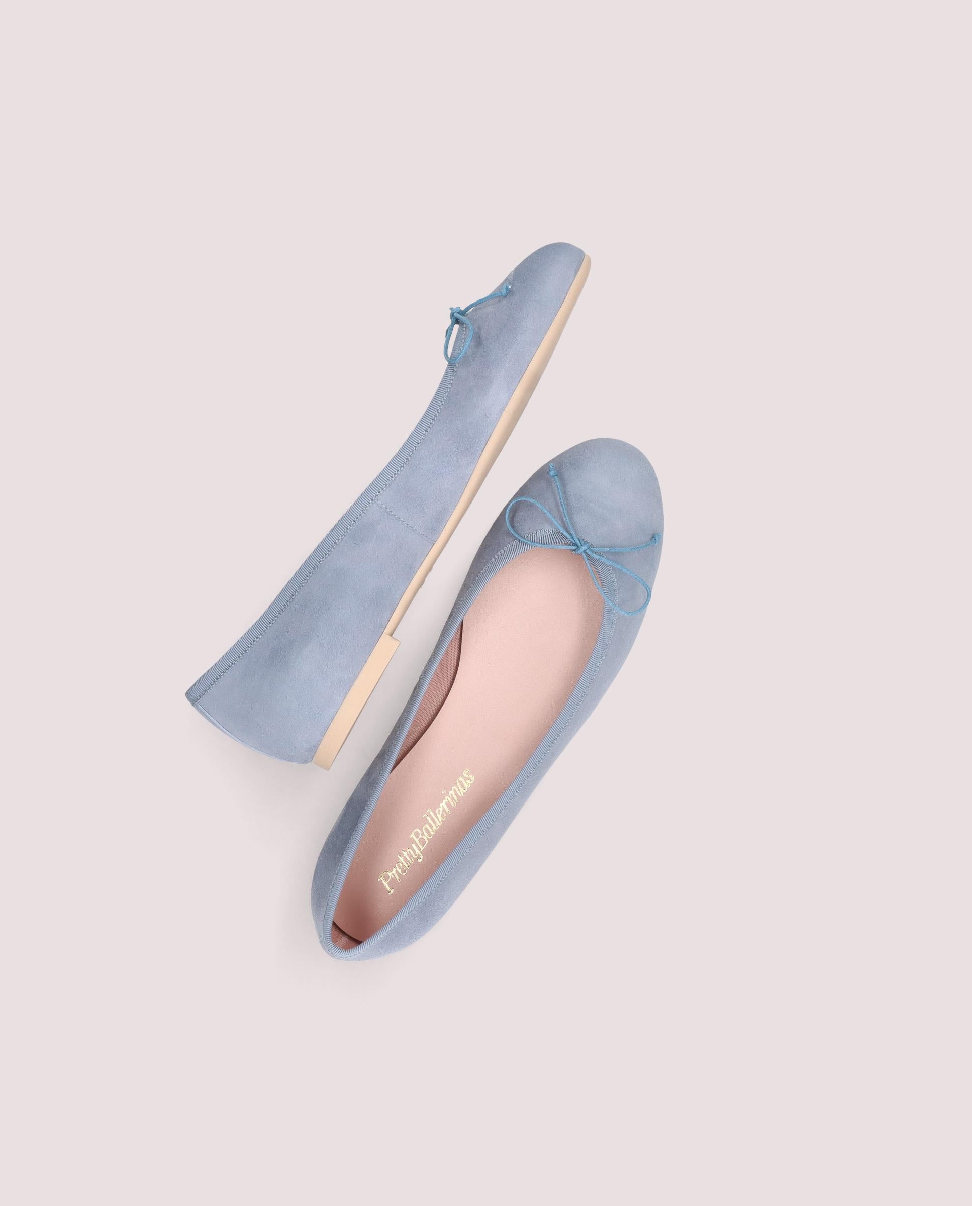 Nicole ballerina in soft blue suede
