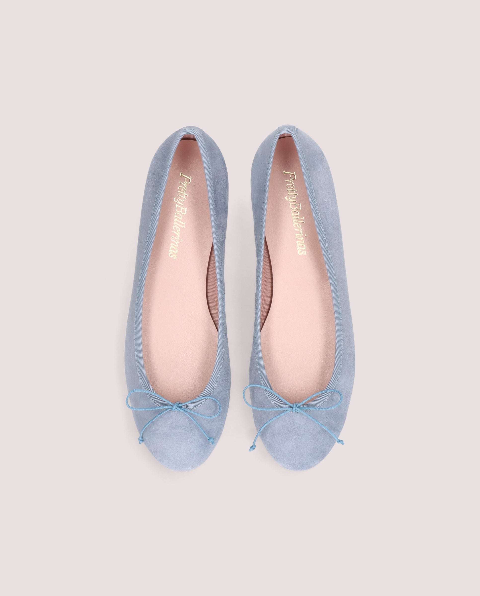 Nicole ballerina in soft blue suede