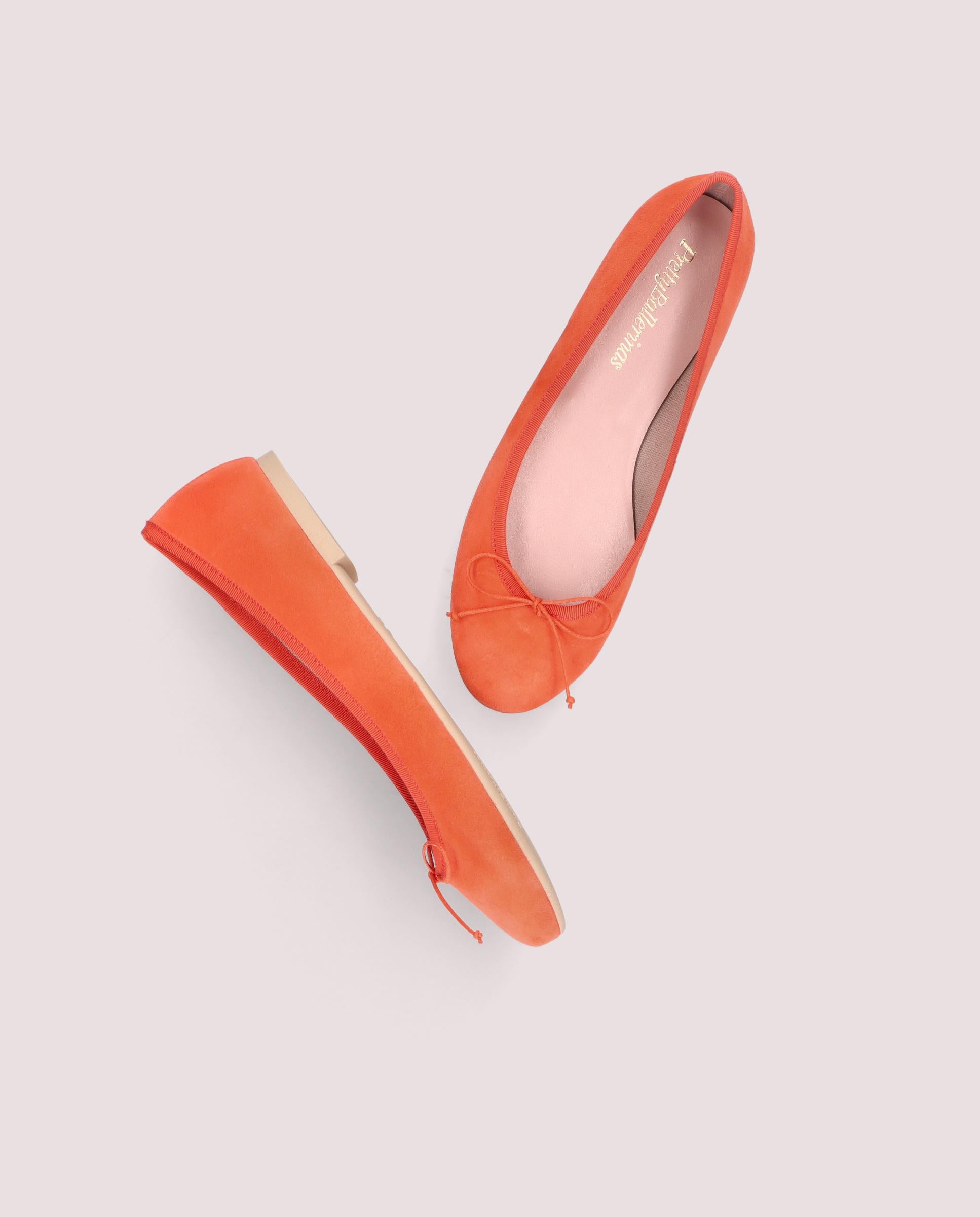 Nicole ORANGE SUEDE Ballet Flats