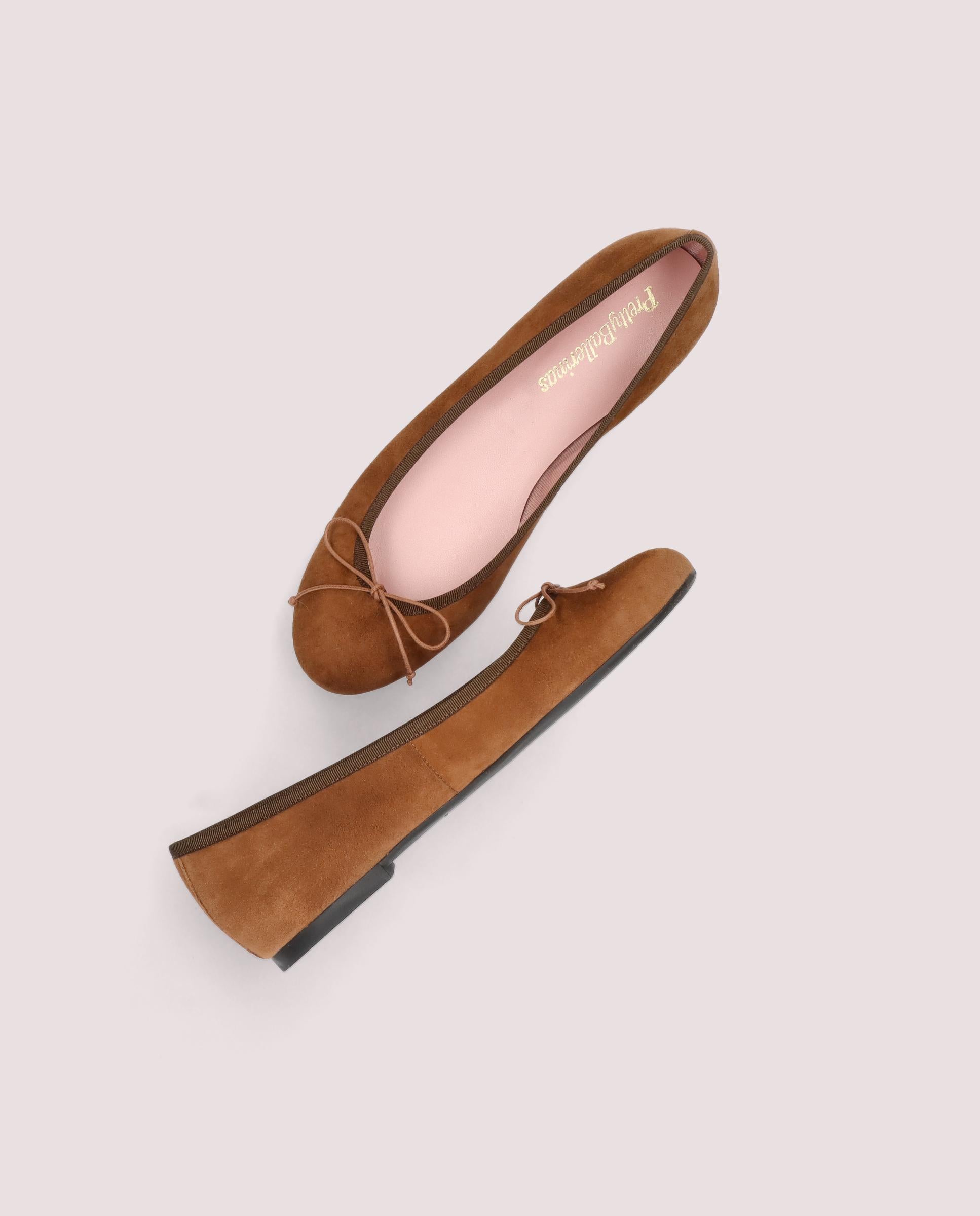 Nicole BROWN SUEDE Ballet Flats