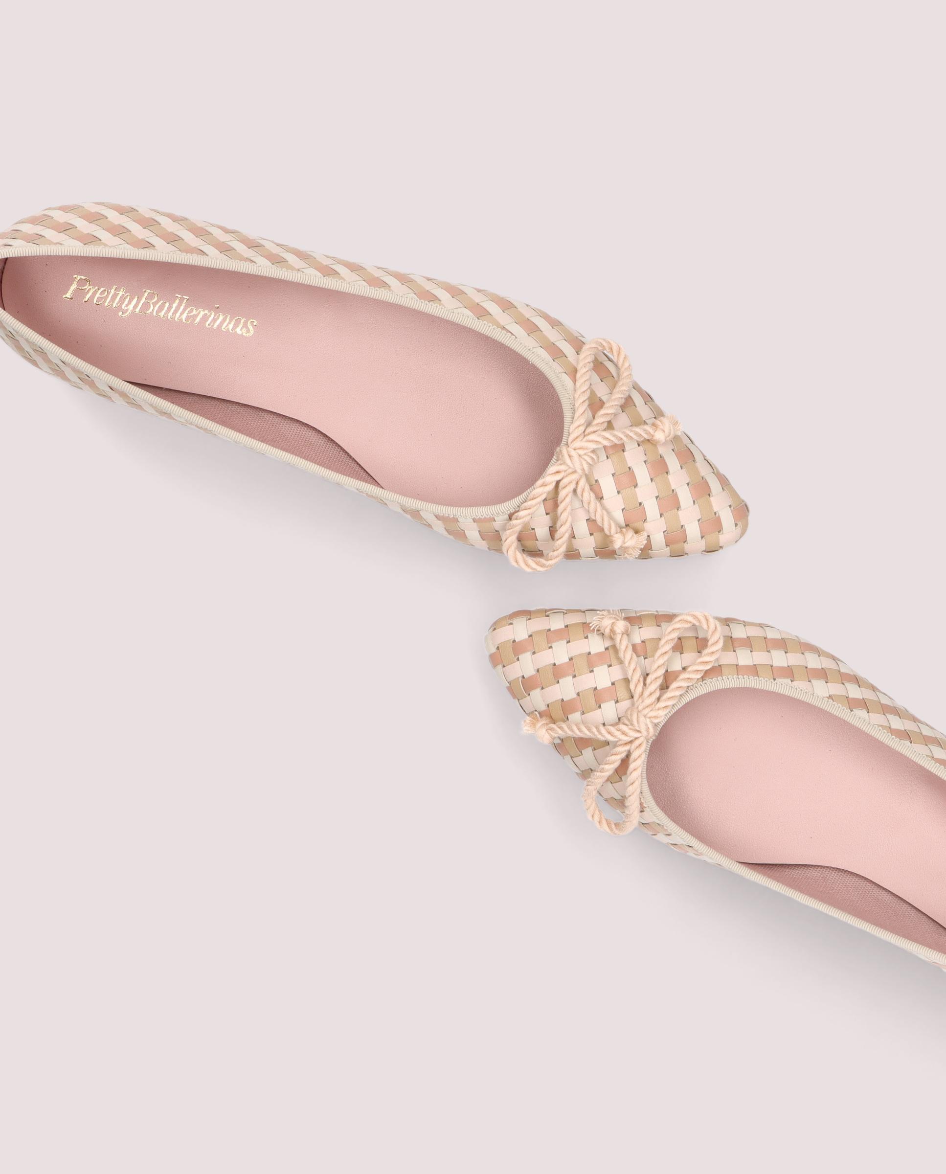 TYRA PINK LEATHER Ballet Flats