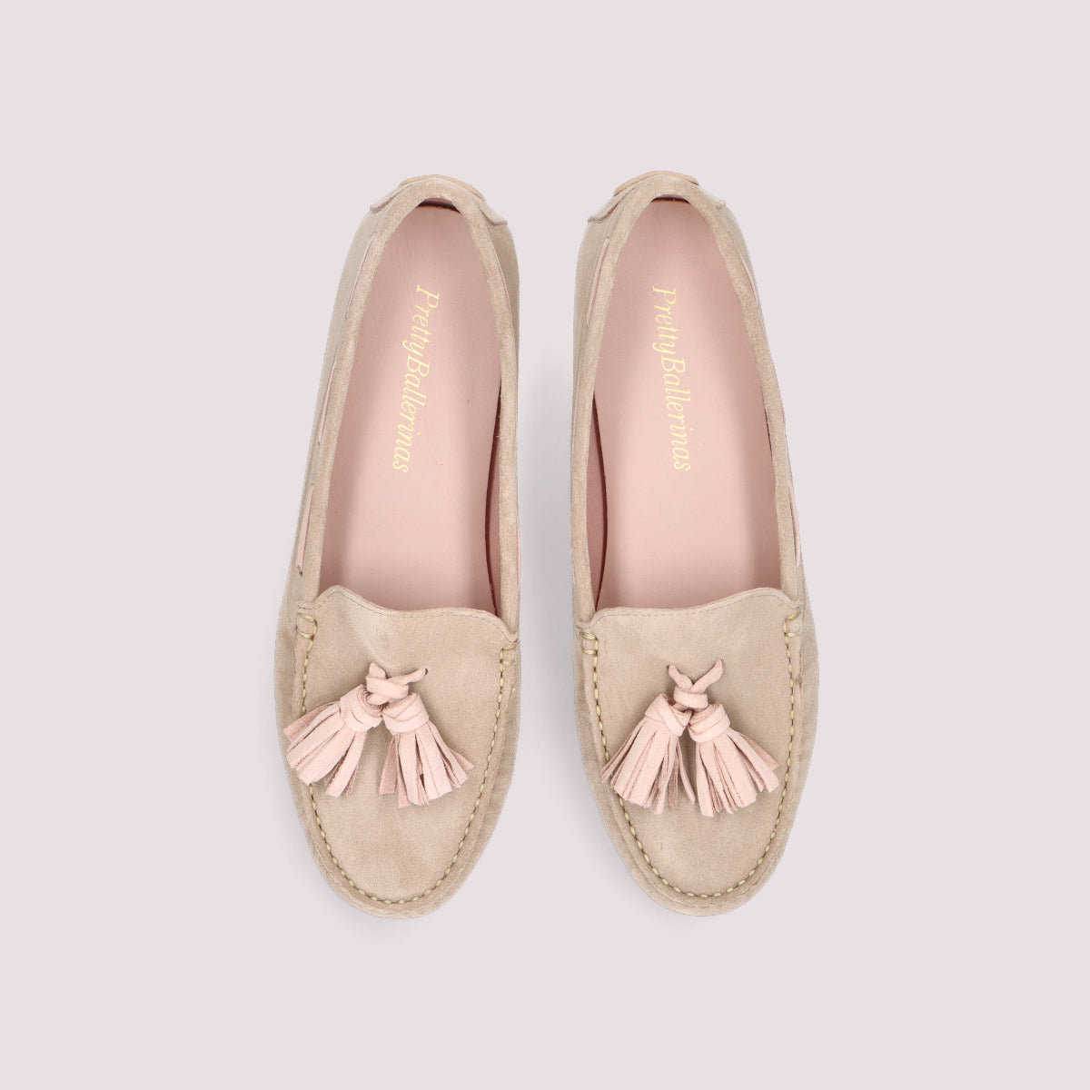 Vista alternativa de Mocasines Josephine Beiges Ante por PrettyBallerinas