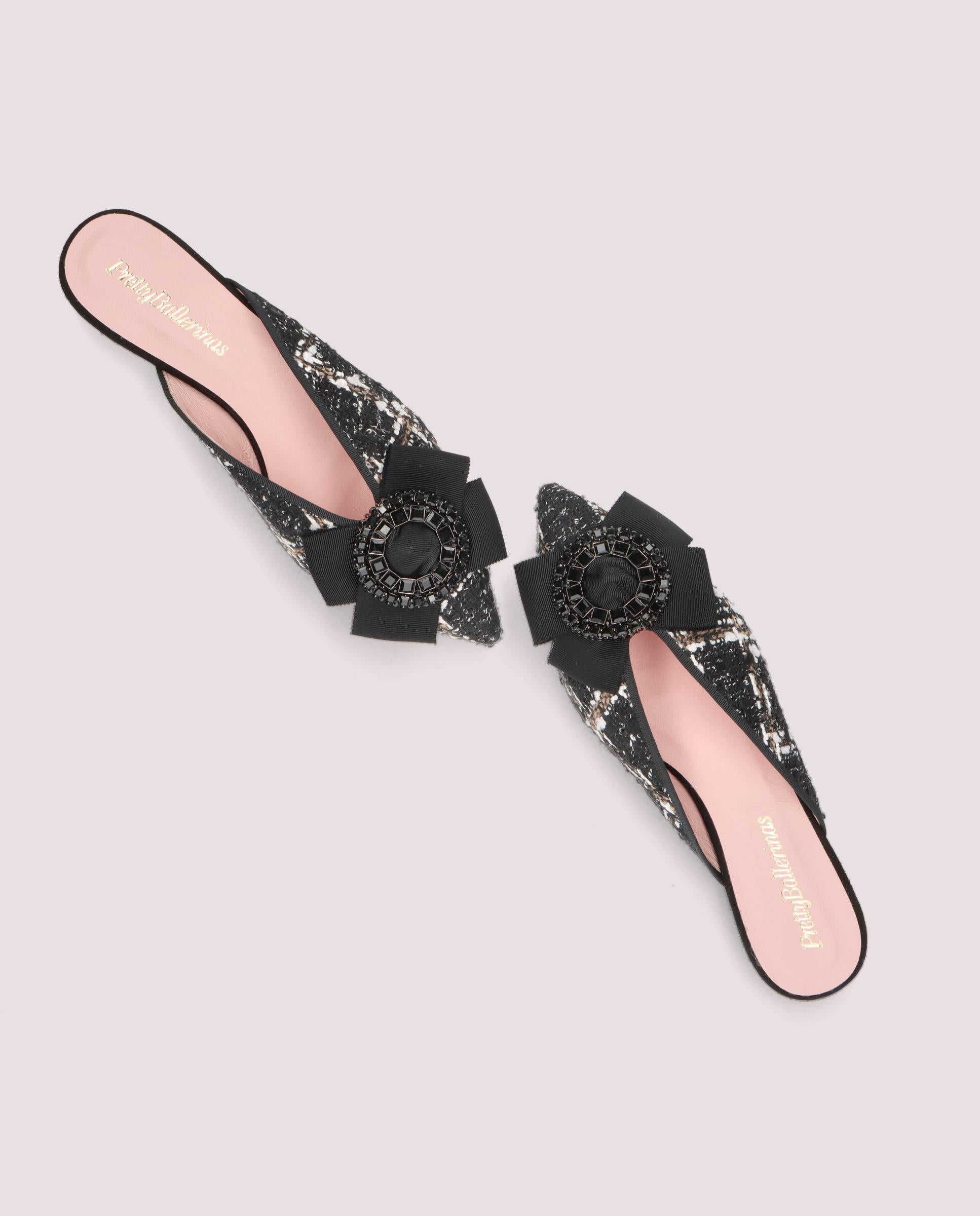 Ella Mules BLACK WOVEN